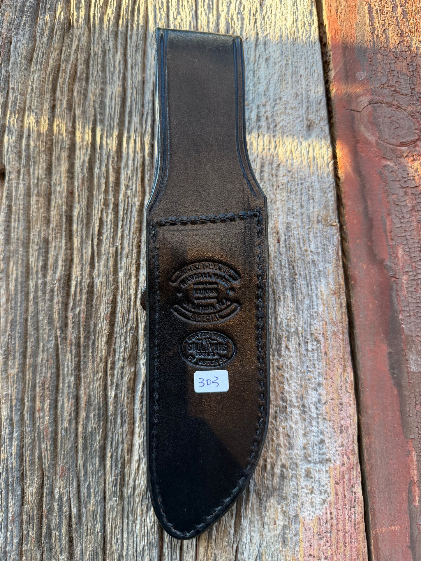 Rare Randall Sullivans by Gutcher Exotic Elephant Hide Knife Sheath for a Bowles Special. Randall Snap!!