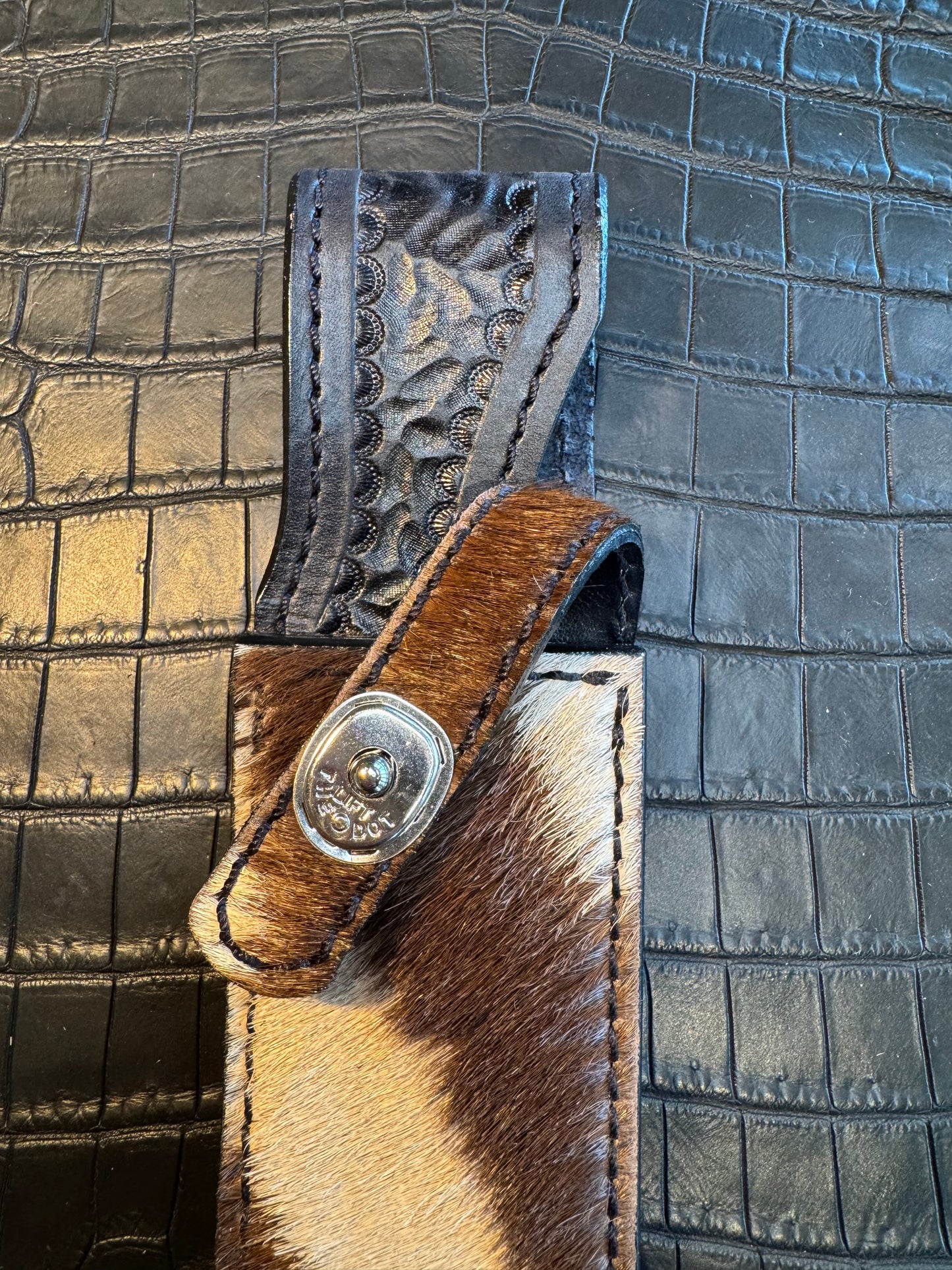 Randall Model 1-7 Exotic Sheath in Zebra by Treeman.
