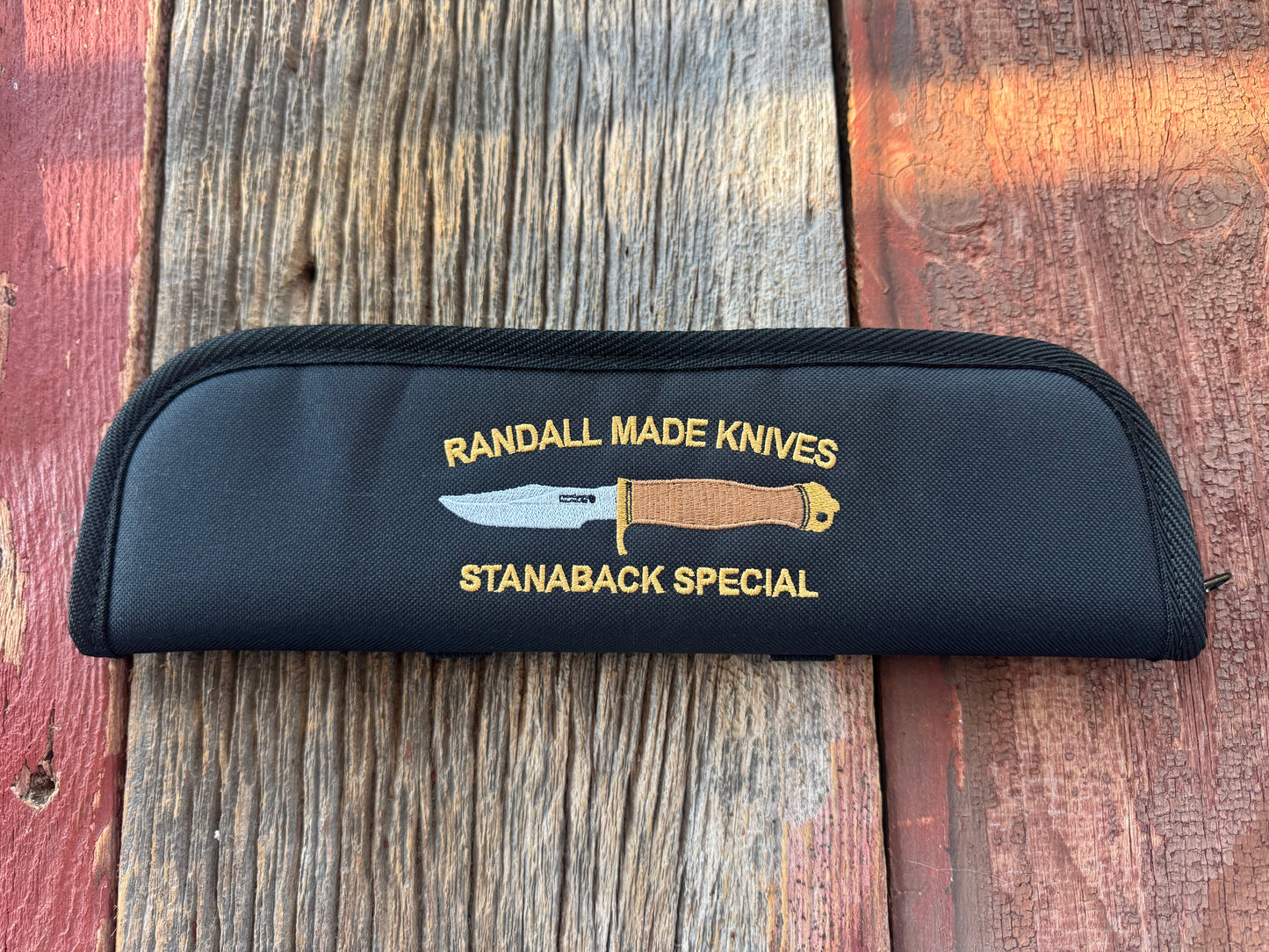 New Robbins Custom Knife case Randall Stanaback Special Silk threading 13 inch velvet interior usable case