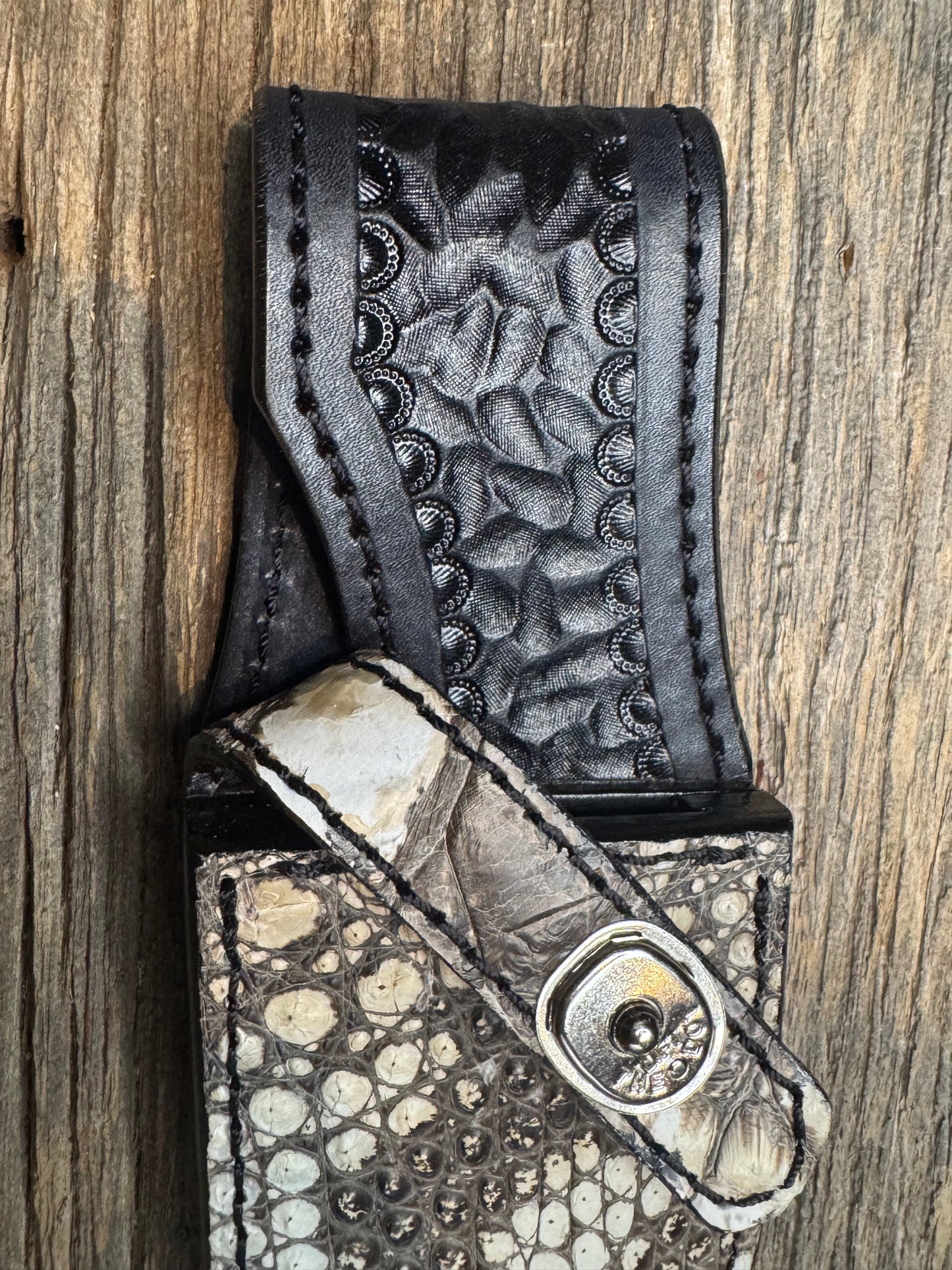 Randall Model 19-5 Exotic Natural Crocodile Sheath from Treeman.