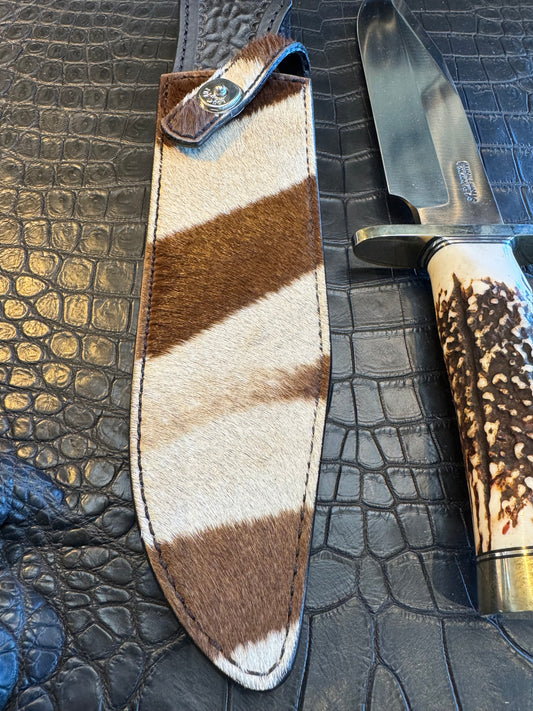 Randall Model 12-9/14 Grind Sheath in Exotic Zebra by Treeman. (Sheath only)