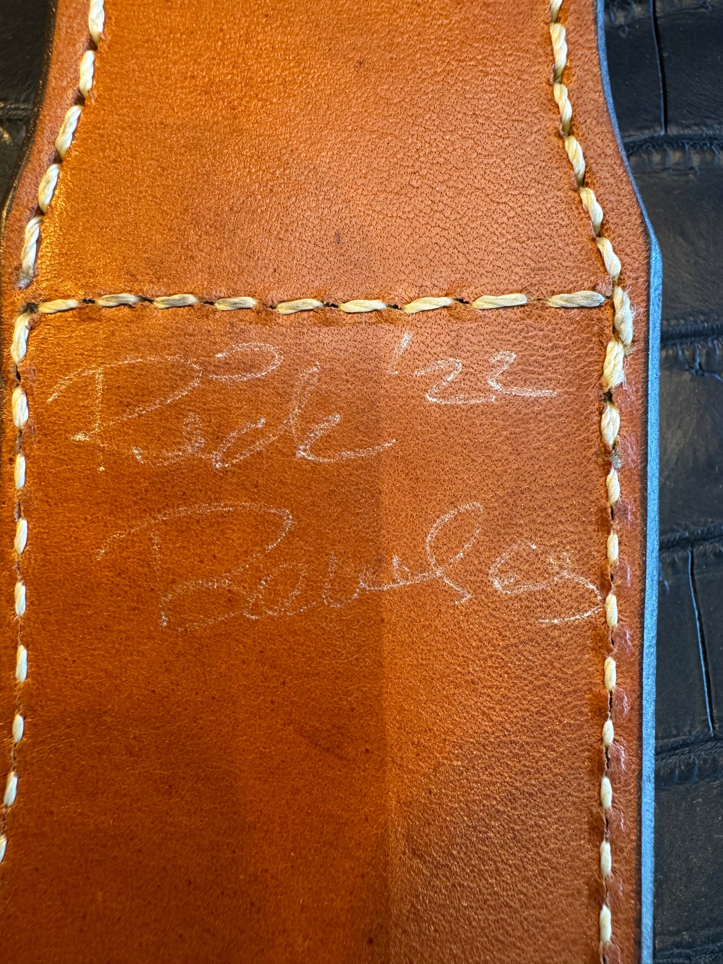 Randall Model Bowles Skinner Sheath autographed by Rick Bowles from Sullivans by Gutcher.
