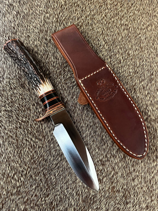 Copper Companion 5” with Beautiful Stag and Engraved by Master Engraver Jere Davidson