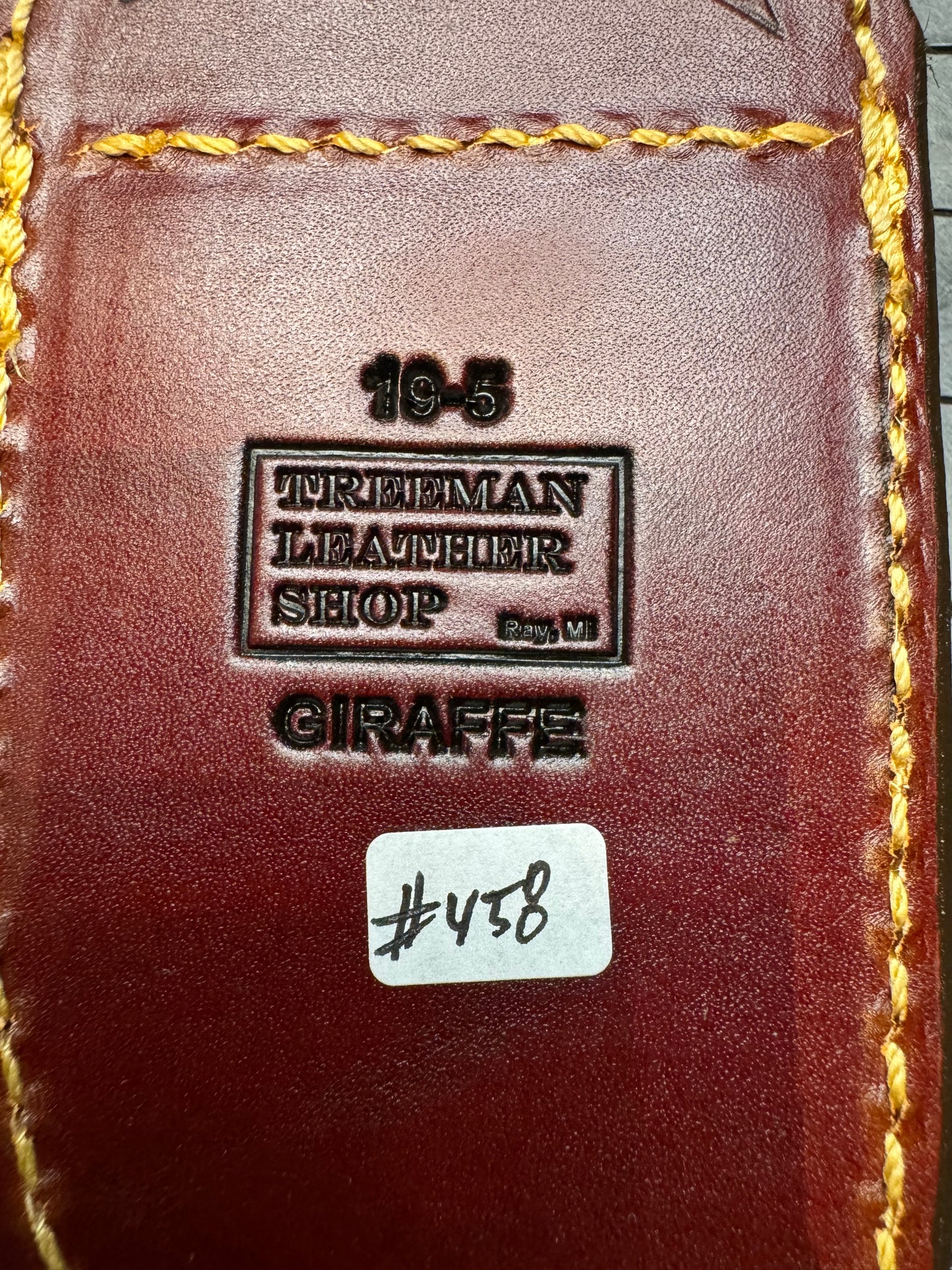 Randall Model 19-5 Exotic Giraffe Skin Sheath from Treeman.