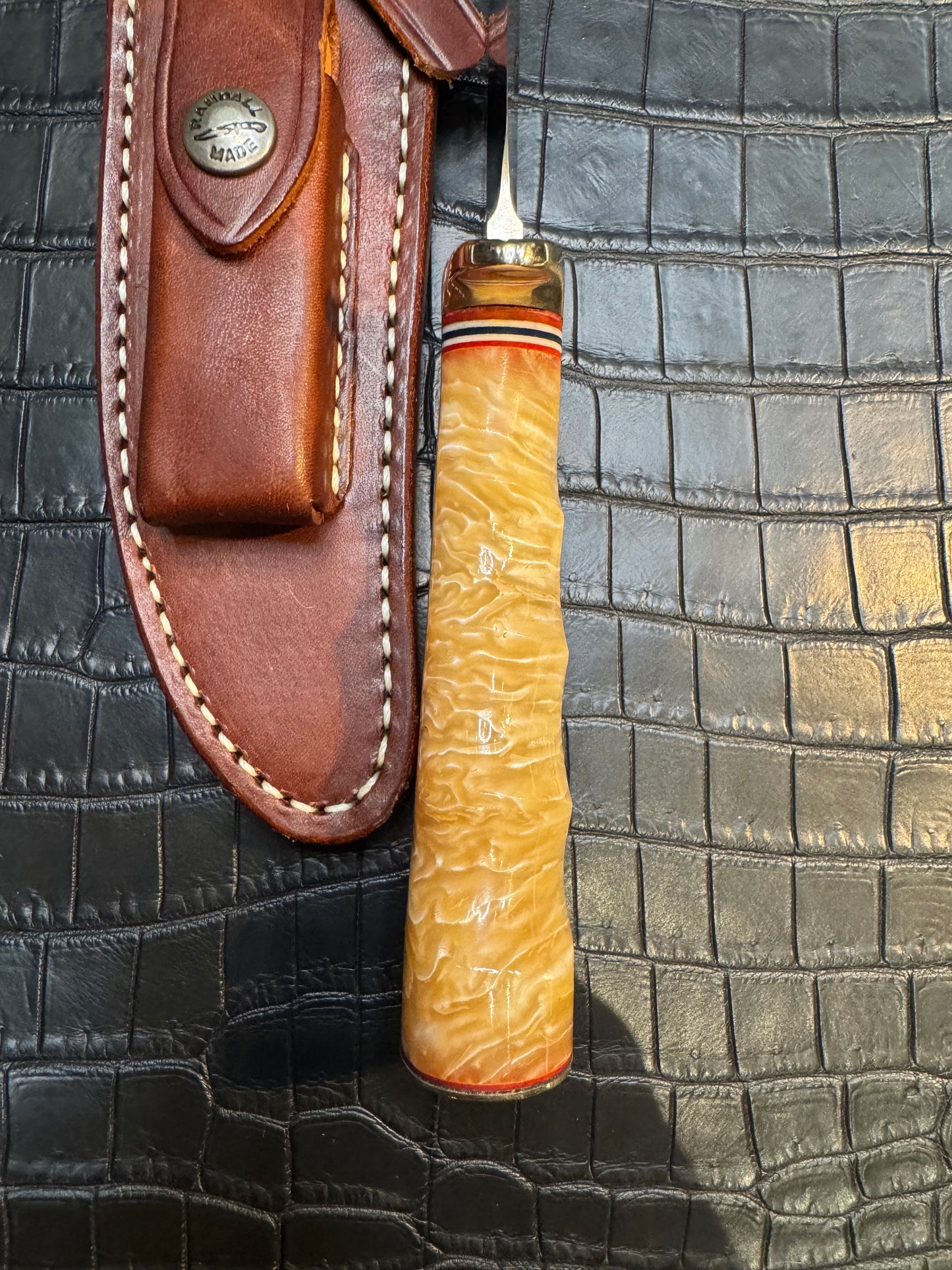 Nice Randall Model 12-6 Musk Ox Finger Grooves Stainless Steel NSH