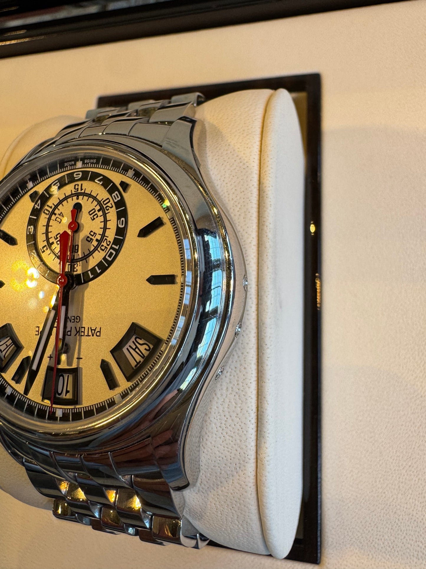 Patek Philippe Annual Calendar Chronograph. Model 5960/1A-001 White Dial and Stainless Steel.