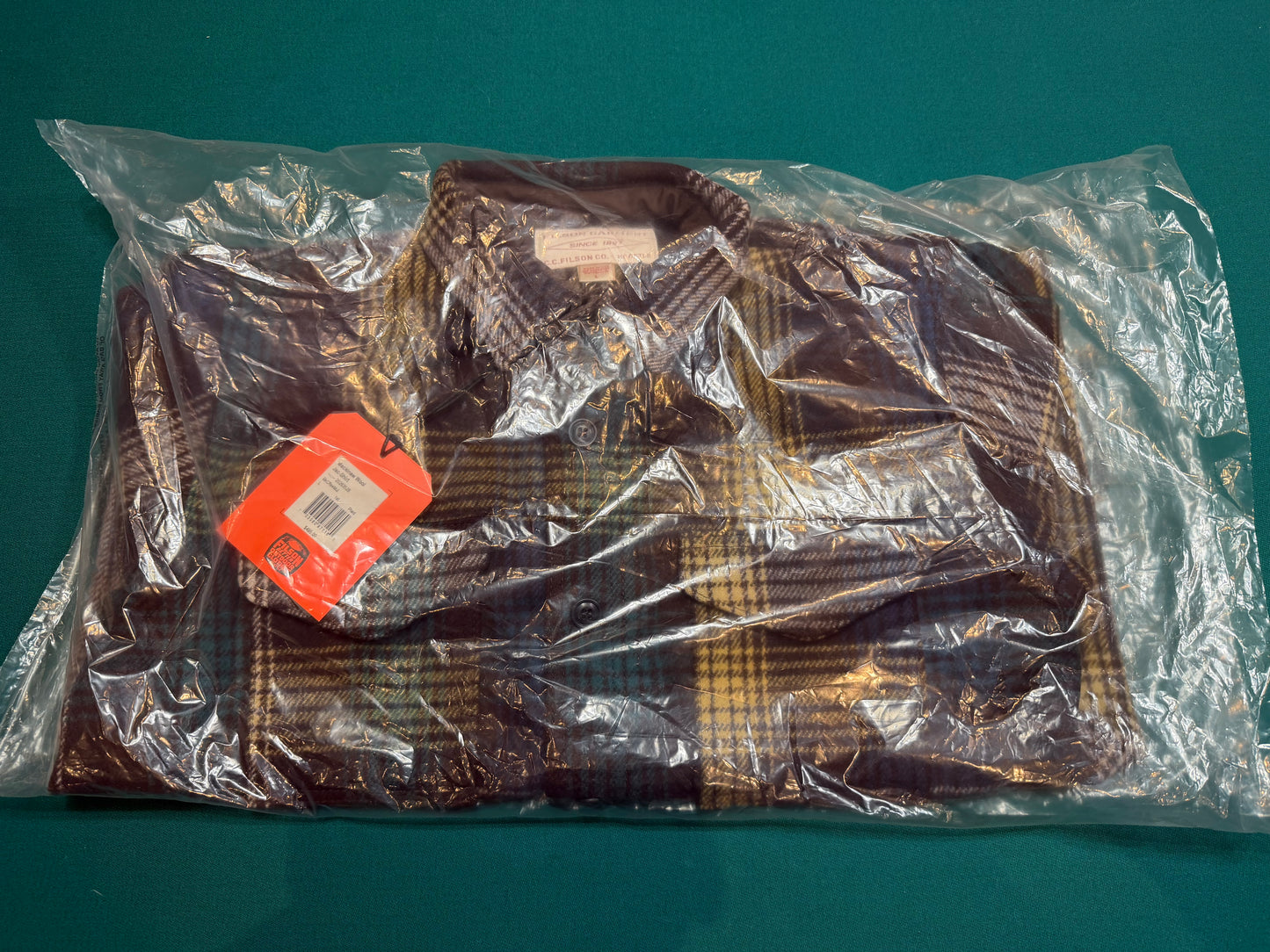 Filson Mackinaw Wool Jac Shirt New Black Coffee Large Heavy 24oz Wool USA Made