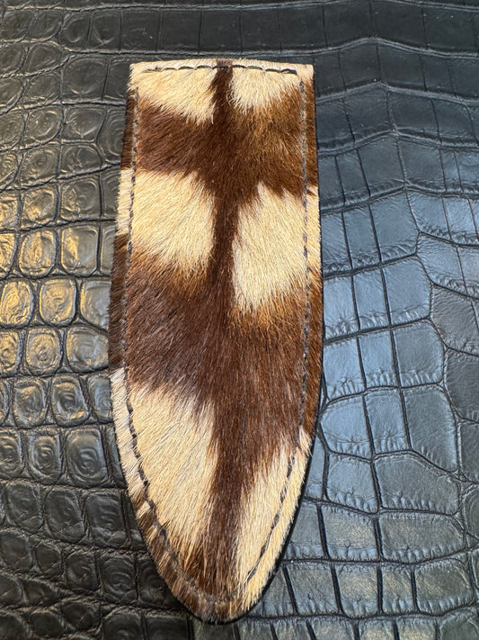 Randall Model Tri Athlete Sheath with Scales Added in Exotic African Zebra ( unique pattern) by Treeman. (Sheath only)