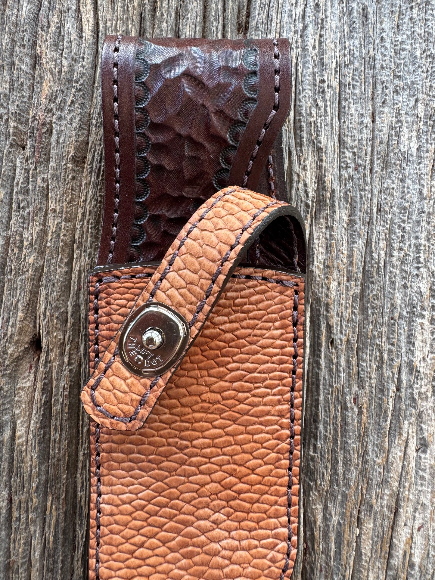 Randall Model 12-8 “Big Bear” Sheath in Exotic Tanned Beaver Pelt by Treeman.