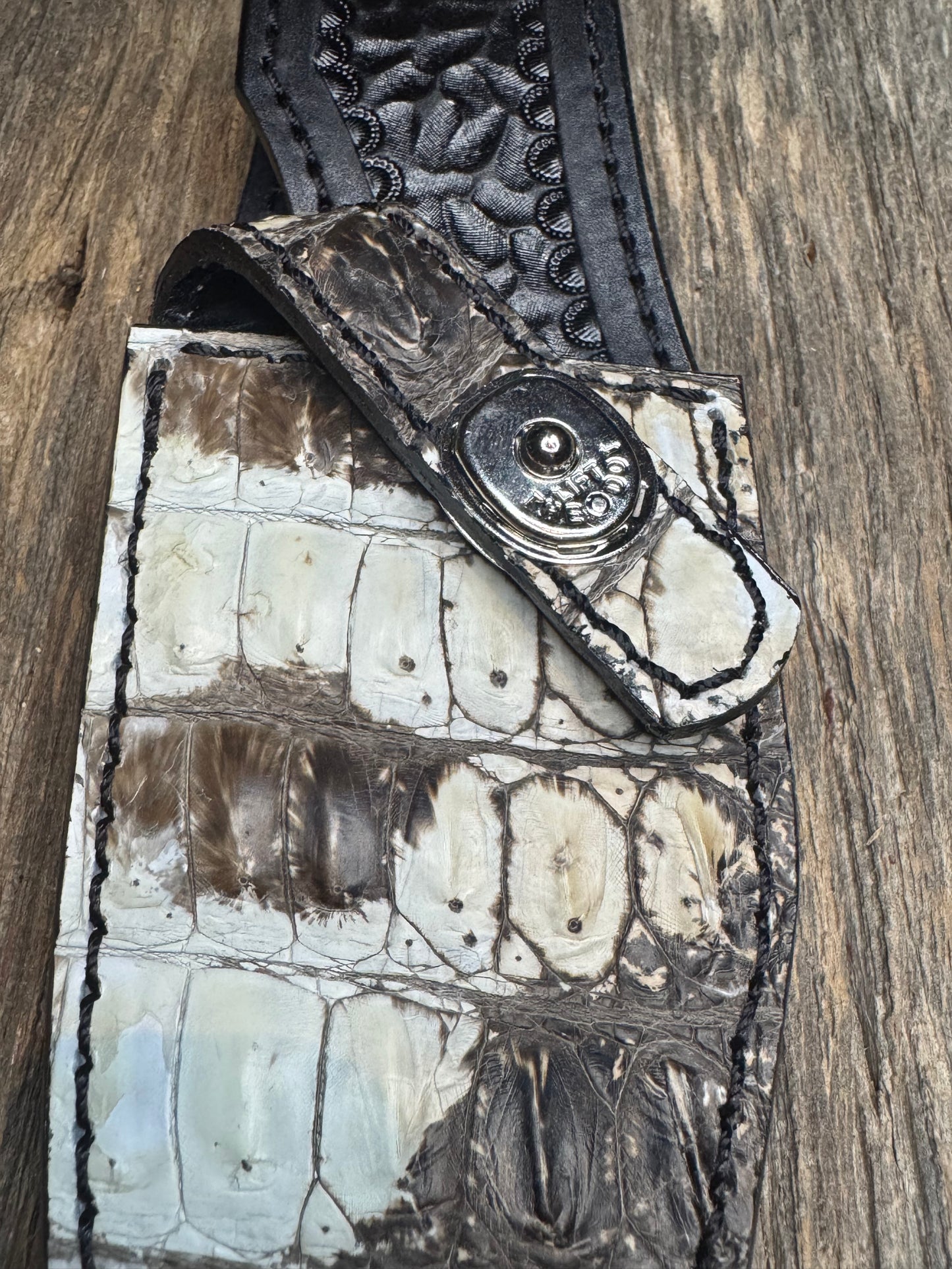 Randall Model 19-5 Exotic Natural Crocodile Sheath from Treeman.