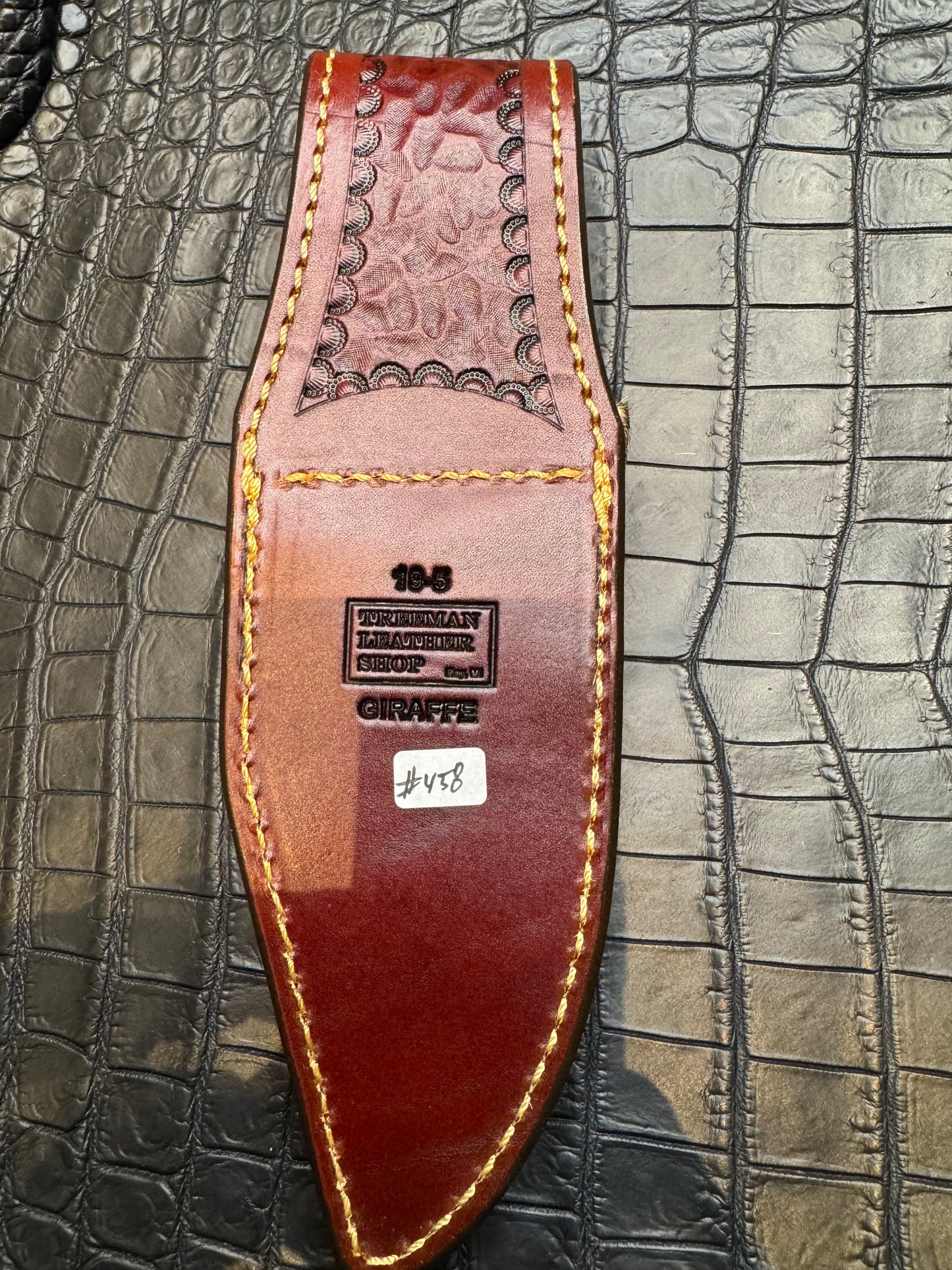 Randall Model 19-5 Exotic Giraffe Skin Sheath from Treeman.