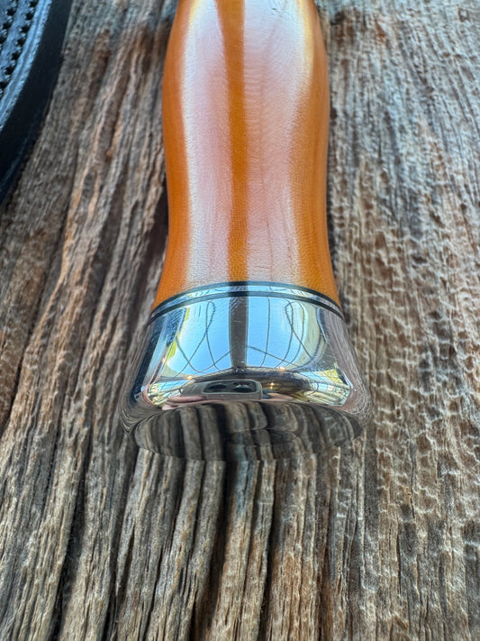 Randall Model 14-7.5 in Gold Micarta, Stainless Steel, NSH and DBC.