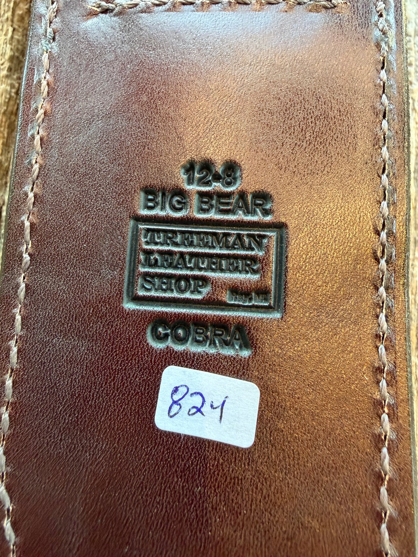 New Randall Model 12-8 Big Bear Sheath in Exotic Cobra with actual head by Treeman. Black and Browns … one of only a three I made.