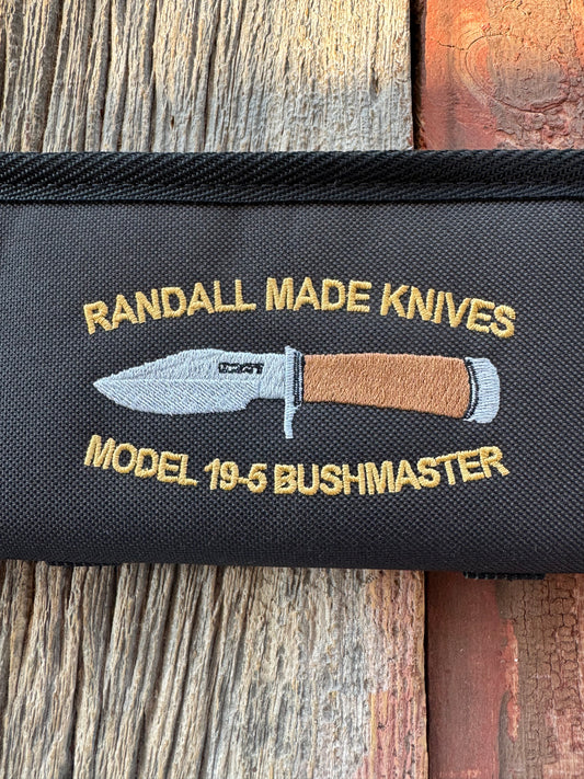 New Robbins Custom Knife case Randall 19-5 Bushmaster Silk threading 13 inch velvet interior usable case