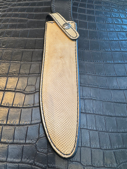 Randall Model 1-7 or 2-7 Sheath in Exotic Snake Skin Custom Made at Sullivan’s by Gutcher.