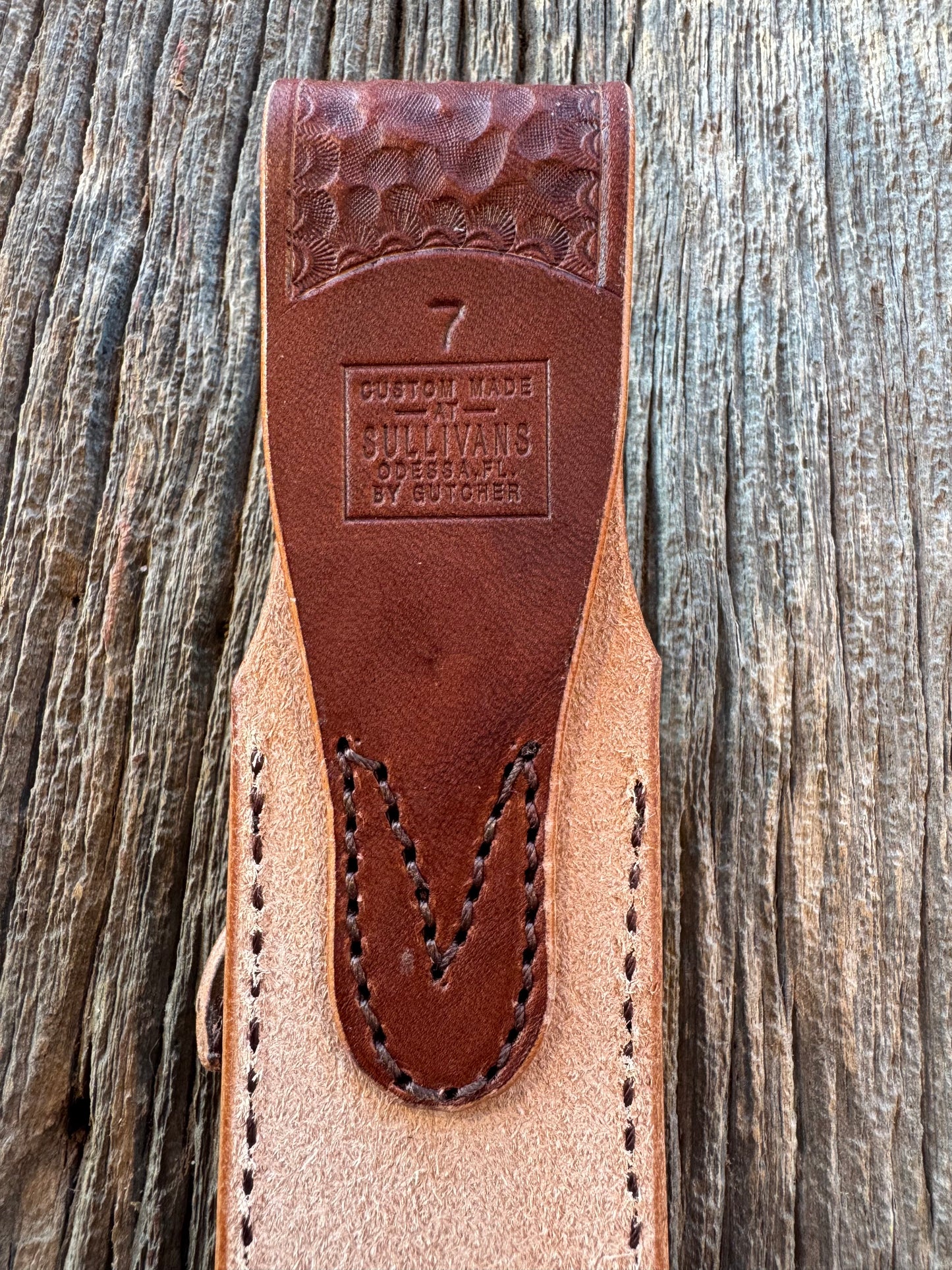 New Randall Sullivans by Gutcher Exotic Python Knife Sheath for a Model 1-7 with Sharpening Stone.