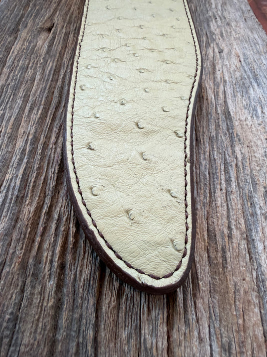 New Randall Model 12-11 Smithsonian “Smitty” Sheath in Exotic cream colored Ostrich Leg ( very rare) Custom Made at Sullivan’s by Gutcher.