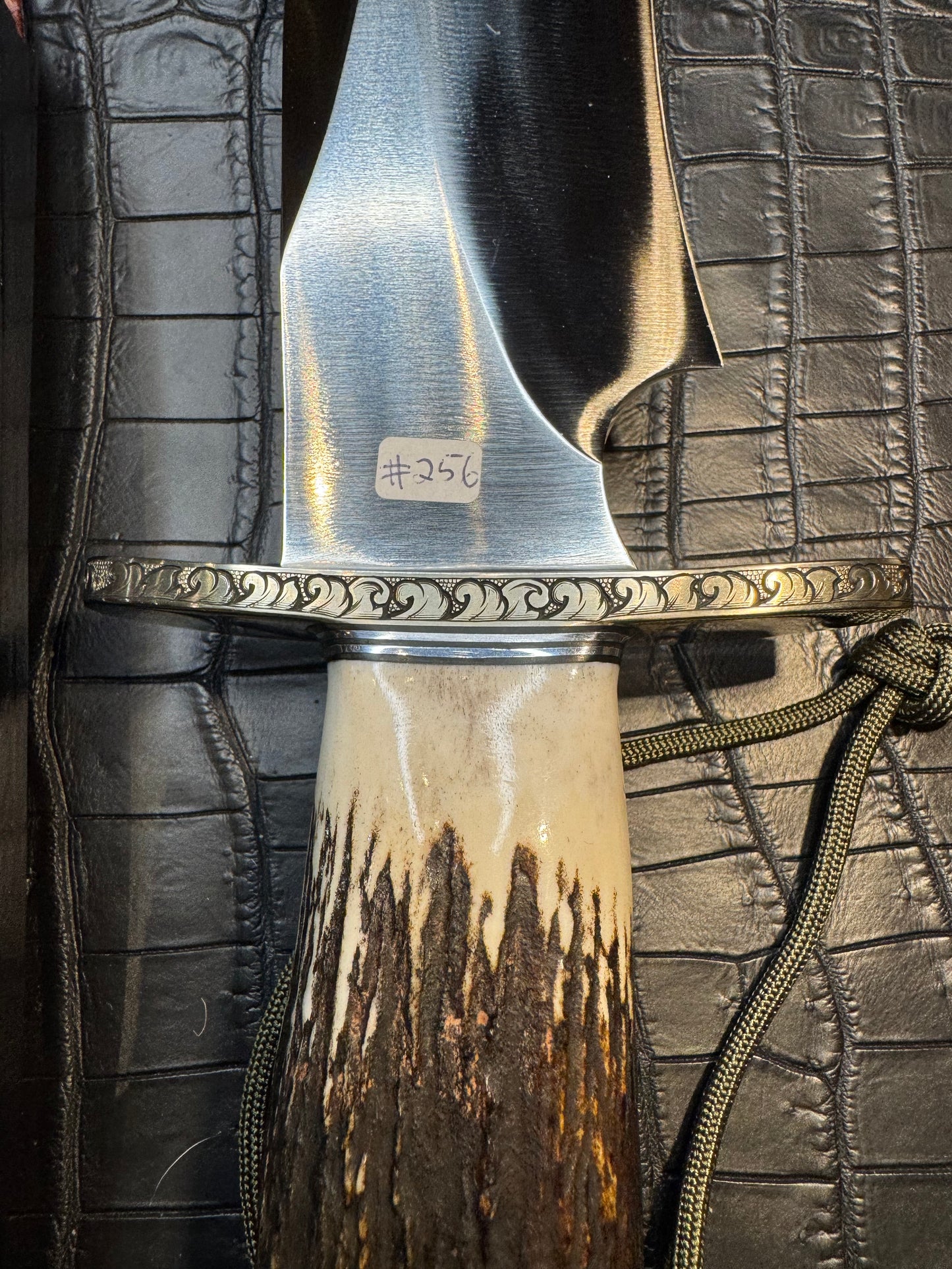 New Randall Knife Large Sasquatch with Killer Stag Purdue Engraved Nickel Silver Hilt + Buttcap