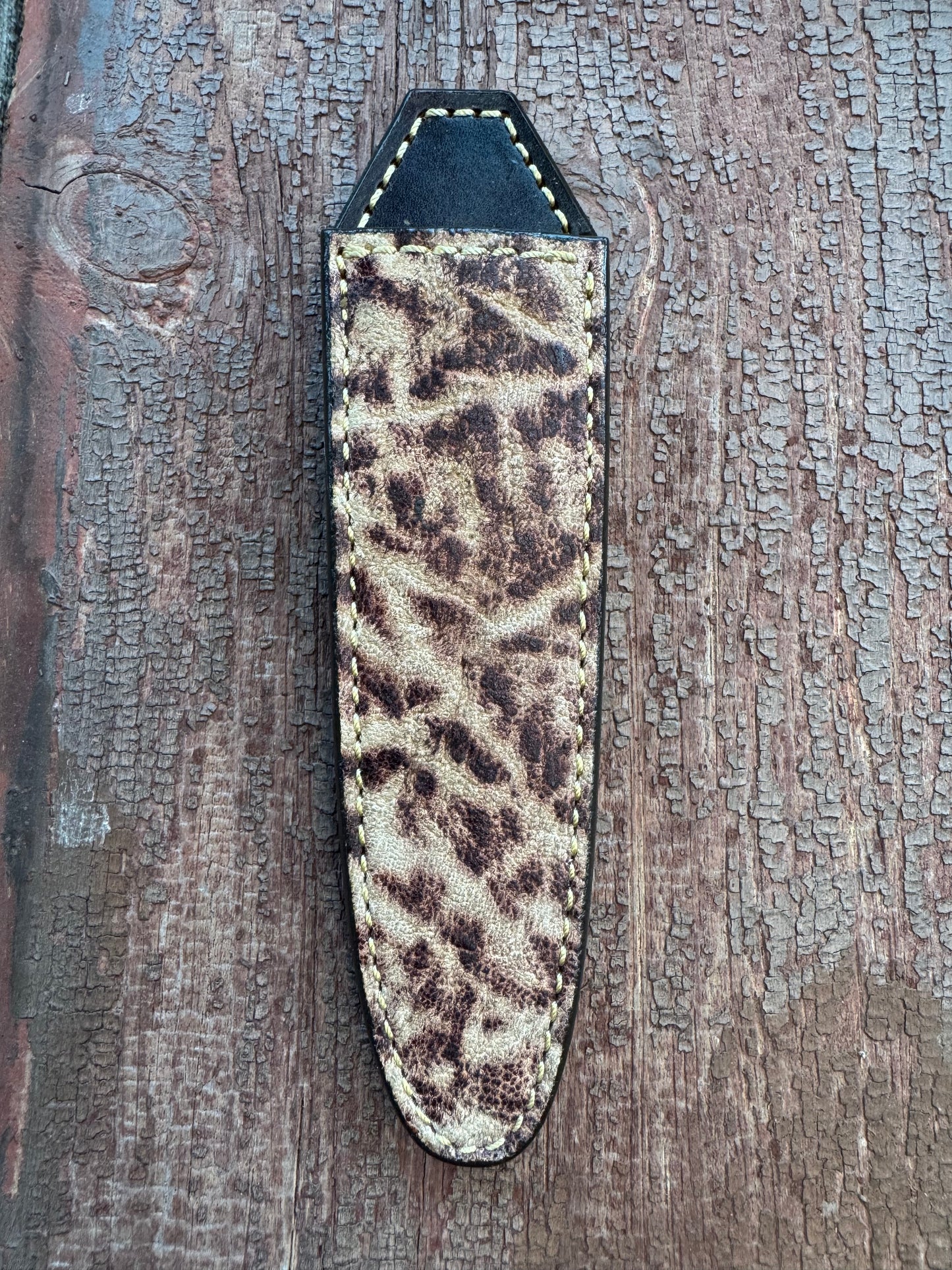 Randall Model “Gambler” 5 Inch Sheath in Exotic Elephant by Treeman. (Sheath only)