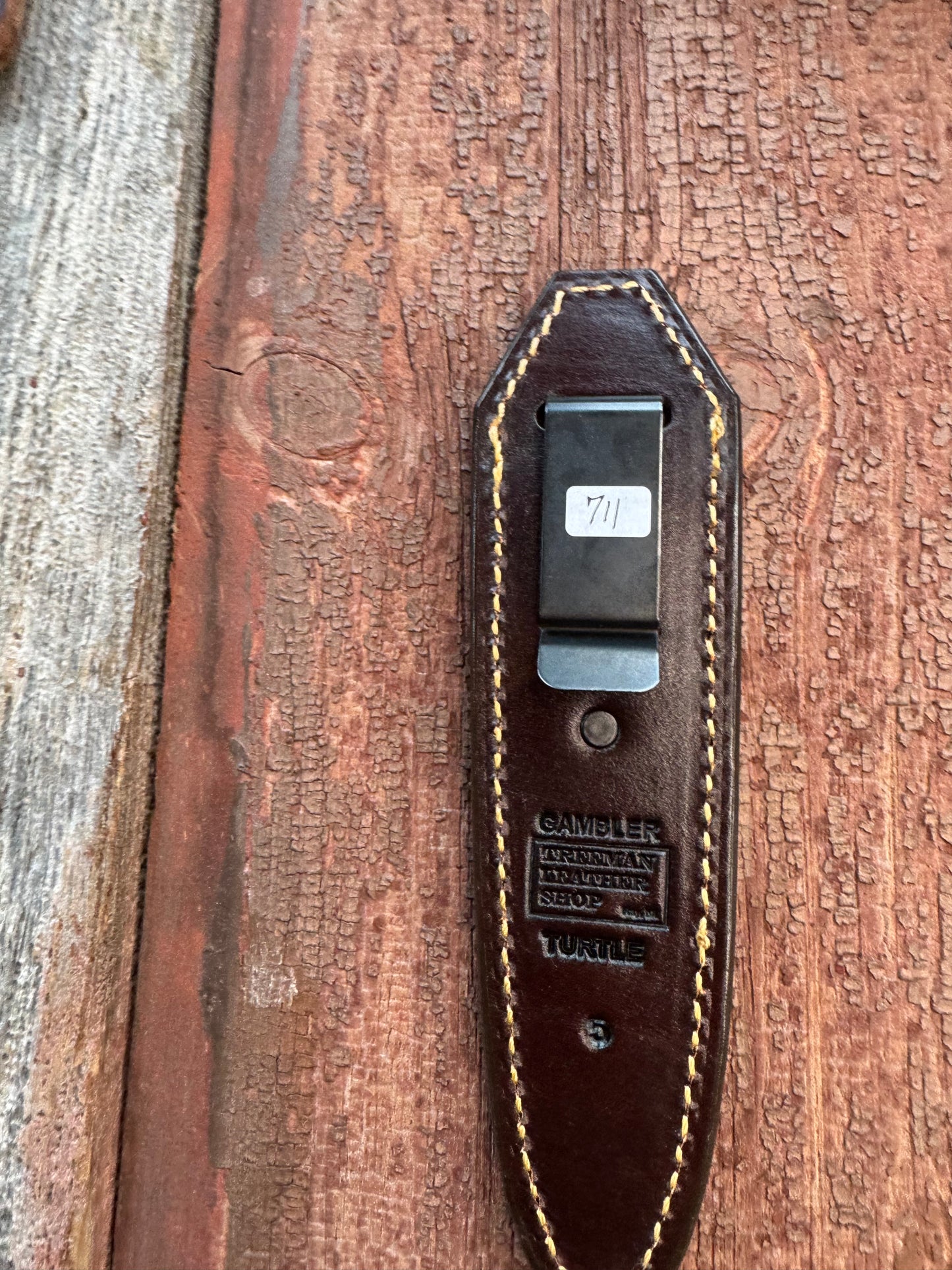 Randall Model “Gambler” 5 Inch Sheath in Exotic Snapping Turtle by Treeman. (Sheath only)