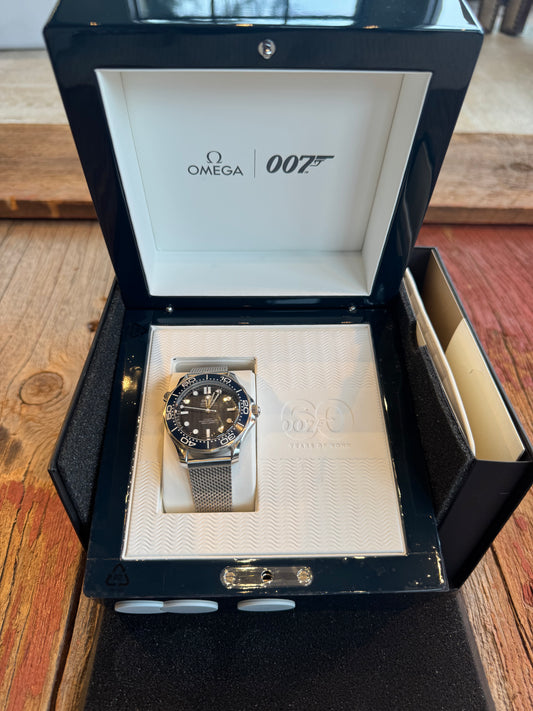 Omega Seamaster Diver 300 M NEW 2023 Seamaster James Bond 007 60th Anniversary Edition 210.30.42.20.03.002
