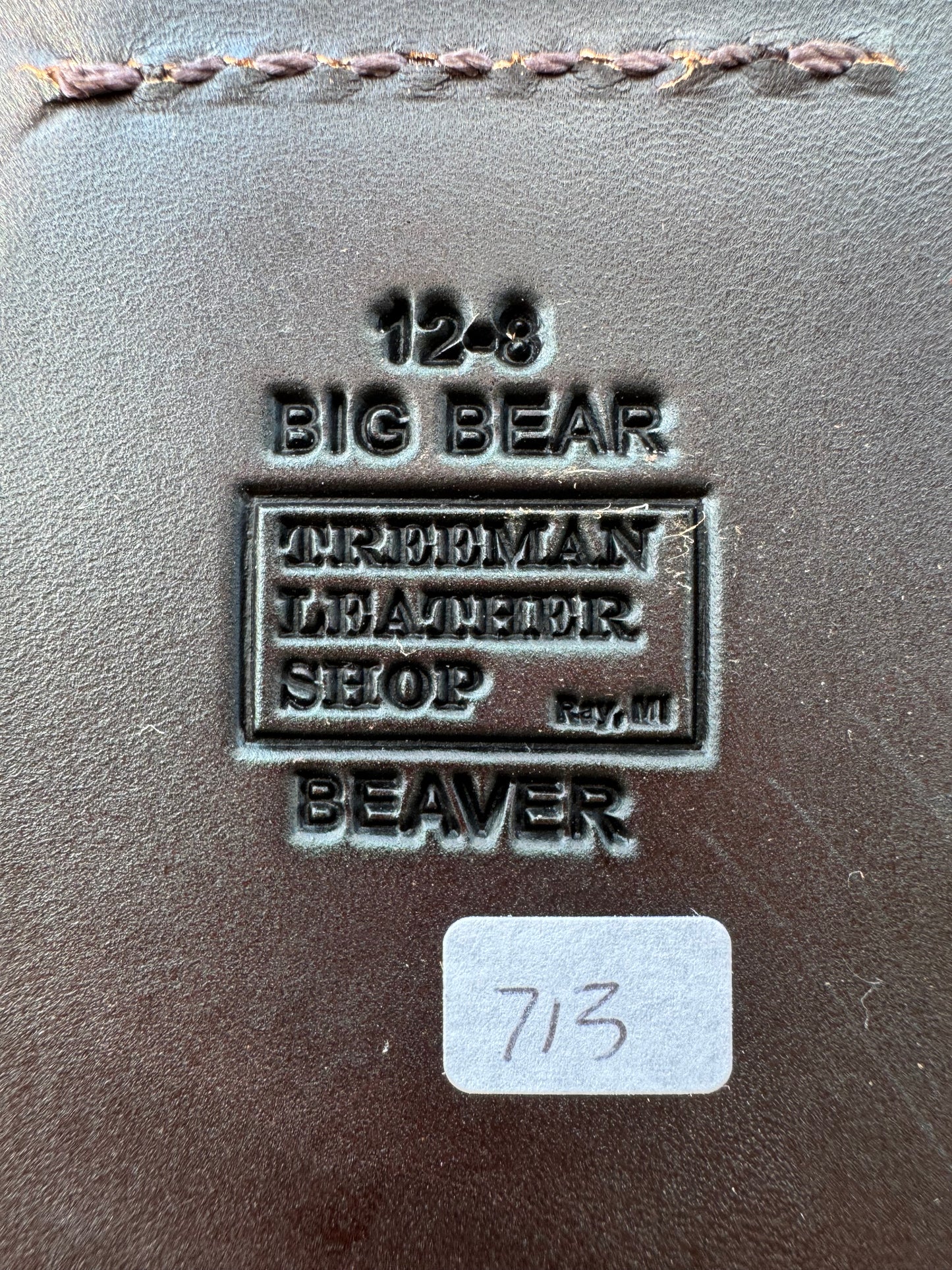 Randall Model 12-8 “Big Bear” Sheath in Exotic Tanned Beaver Pelt by Treeman.