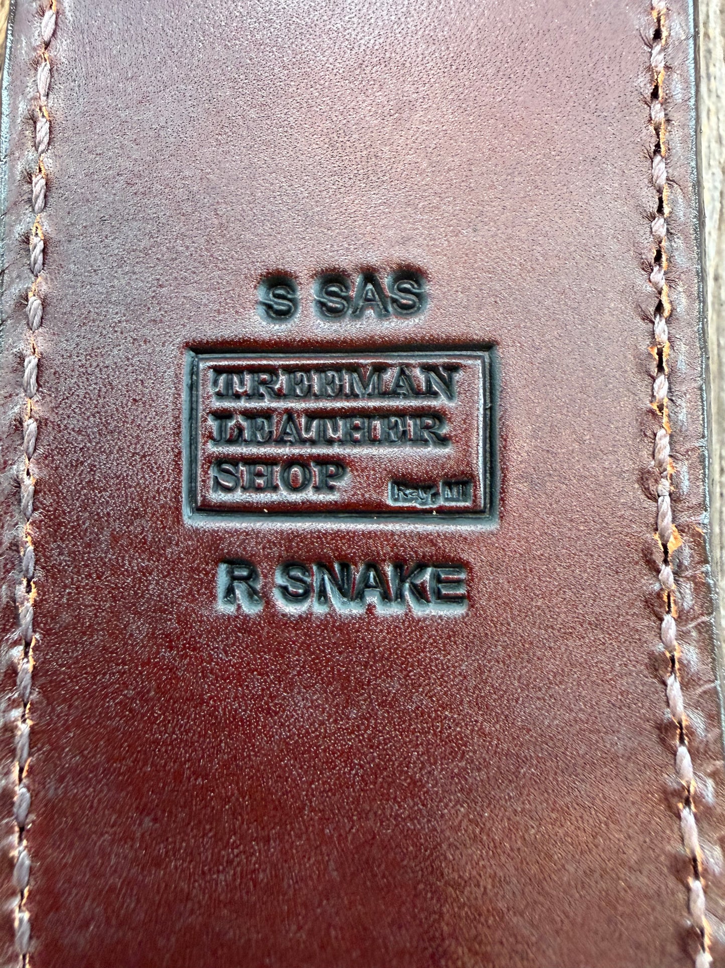 Randall Model 12-11 and 12-8 Large and Small Sasquatch pair in Exotic Canebreak RattleSnake. An absolute gem 1/1 pair from Treeman Sheaths. Tremendous colors on this one.