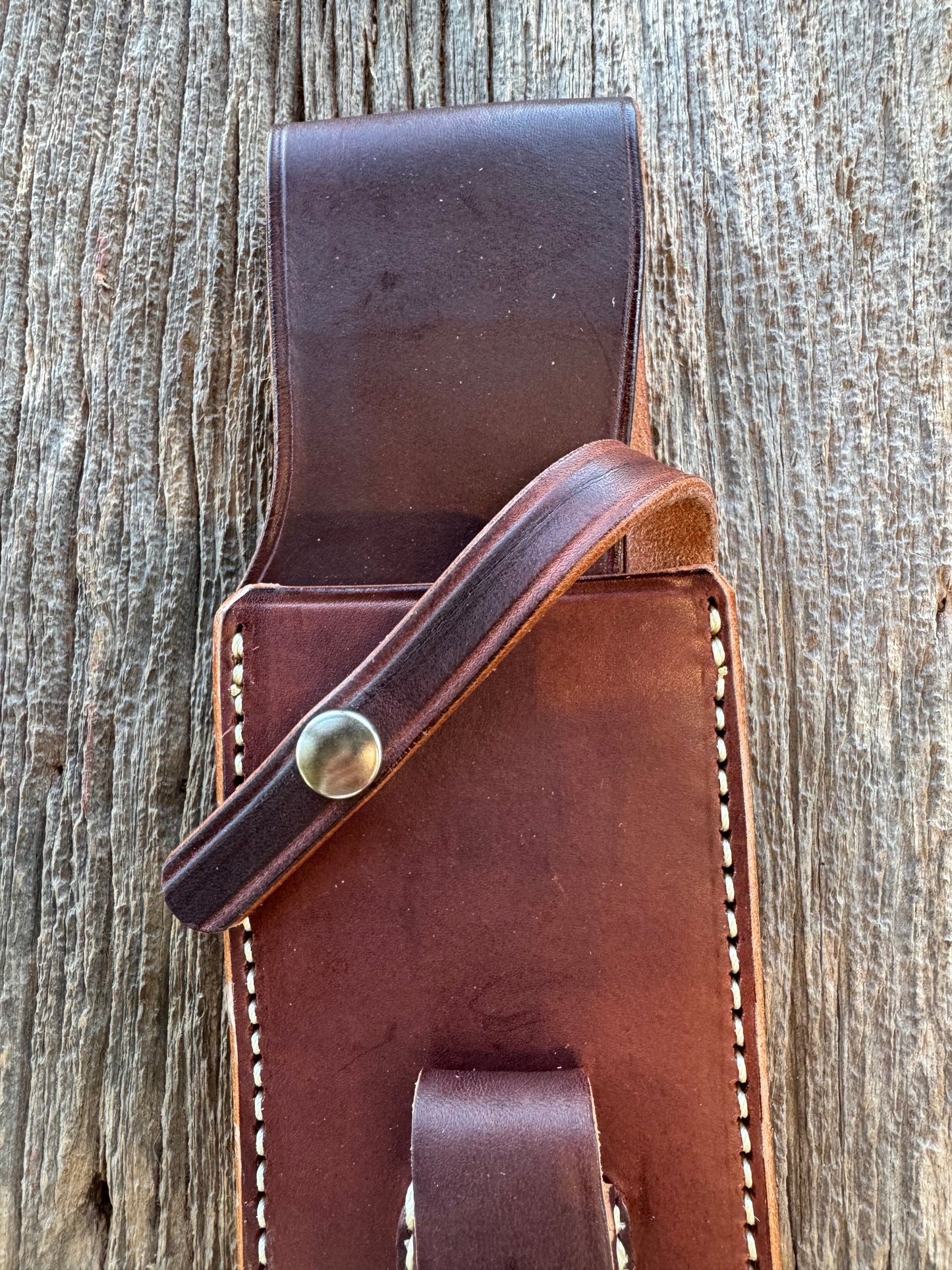 New Randall Sullivans by Gutcher Leather Knife Sheath for a Model 12-11 Smitty with Sharpening Stone.