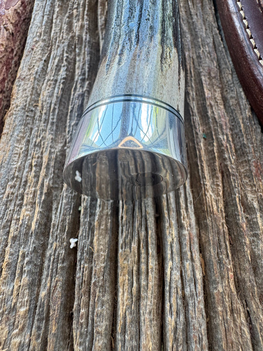 New in paper Randall Model 1-8 with shop Stag. Nickel silver Hilt and Aluminum Butt cap.