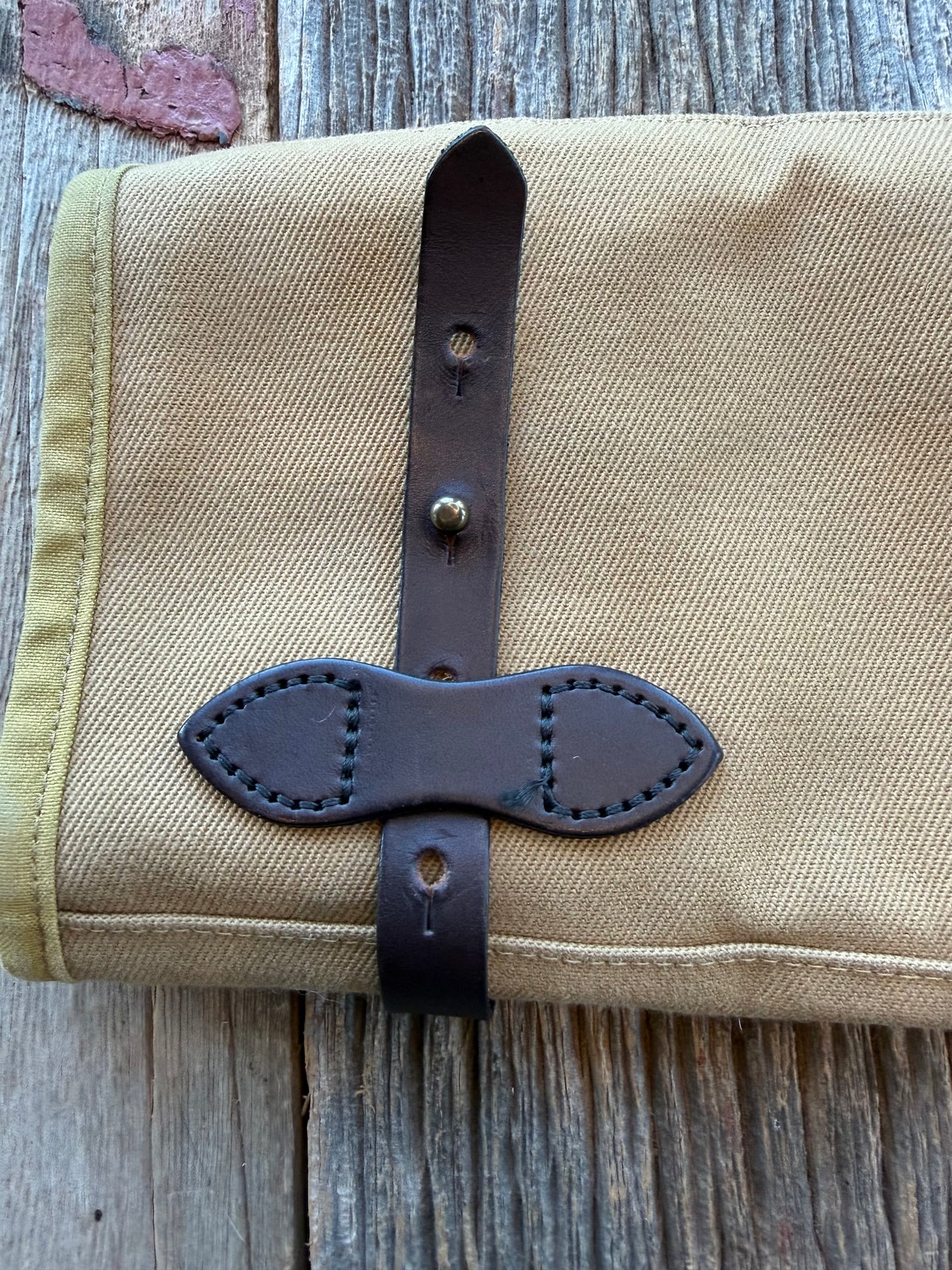 Rare Filson Tool Roll in Heavy Twill and Leather| Dark Tan| USA| # 11070303