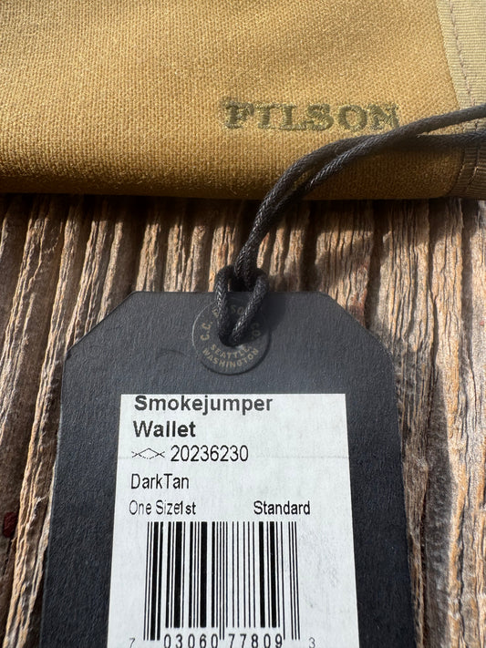 New with Tags Filson Smokejumper Tin Wallet OG Dark Tan # 20236230