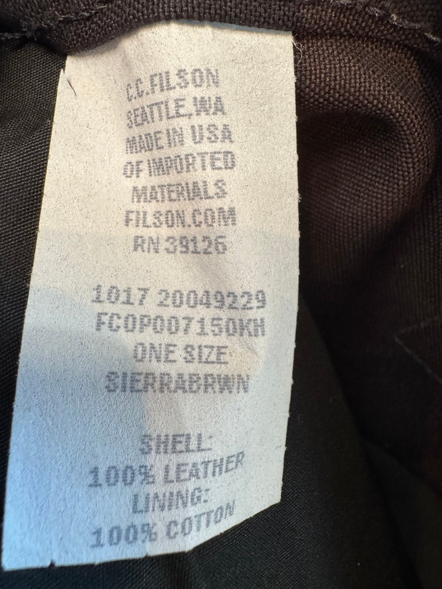 Rare Used Filson Travel Kit Dopp Weatherproof Sierra Brown Leather Made in USA