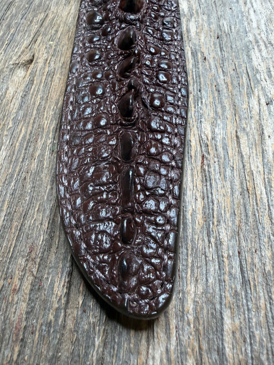 Randall Model 1-8 Sheath in Exotic Dark Brown Snapping Turtle by Treeman. Straight hilt and new black canteen snap… Spiked Dragon tail portion of the turtle.