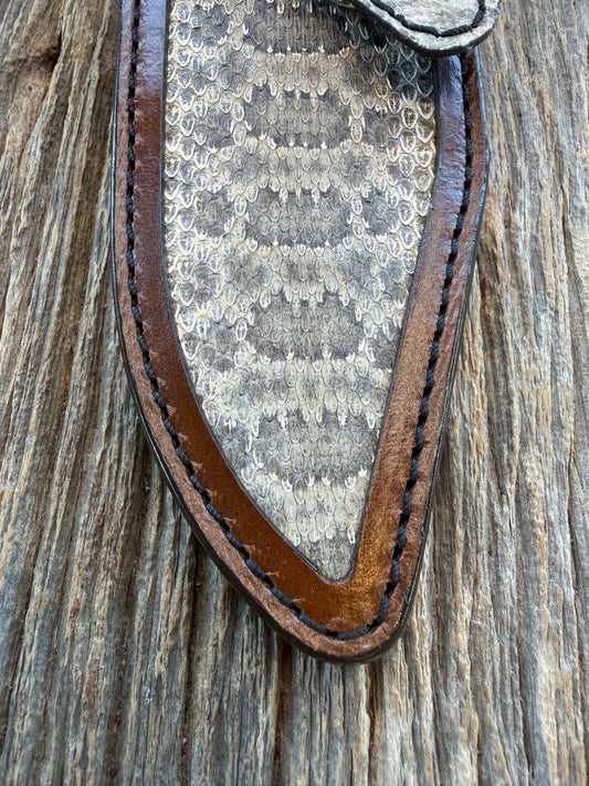 Randall Model 19-5 Sheath in Exotic Prairie RattleSnake from Treeman Sheaths. Tremendous colors on this one.