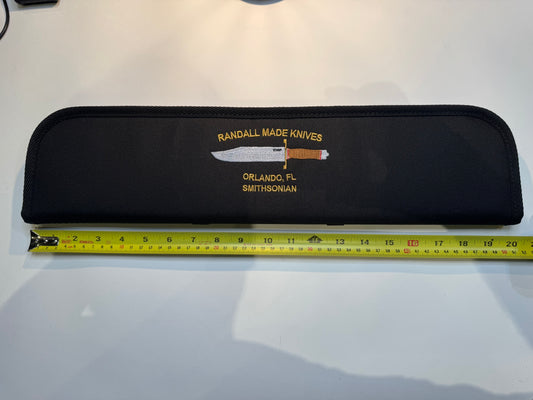 New Robbins Custom Knife case Randall Model Smithsonian Logo Silk threading 19 inch interior usable case