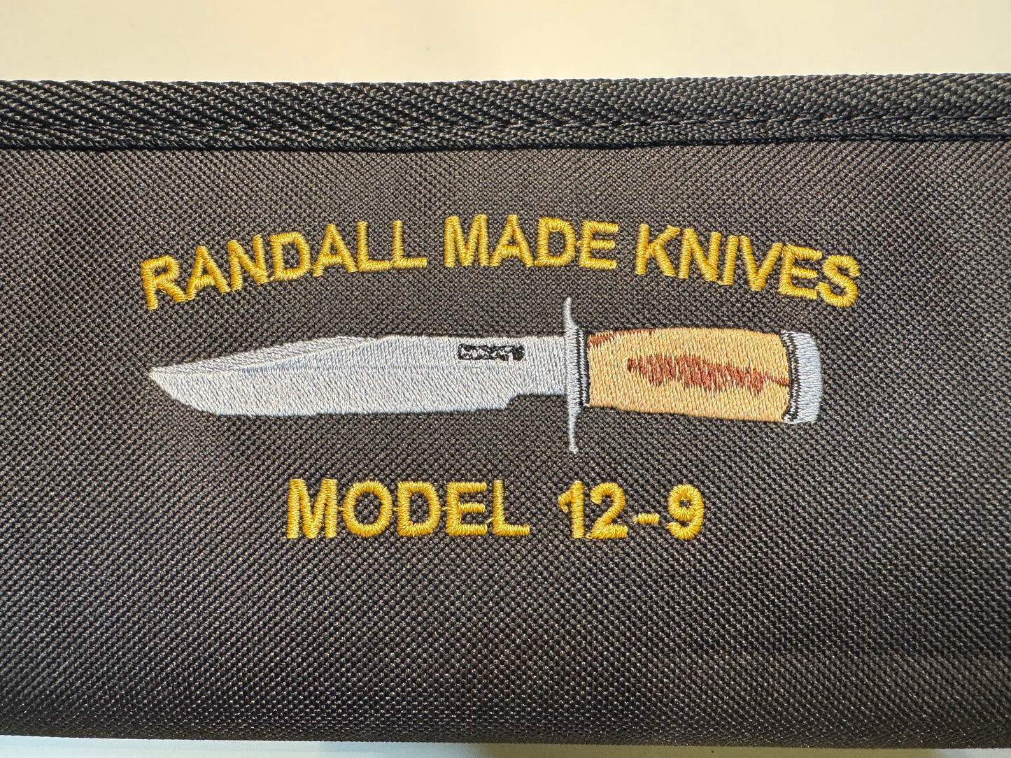 New Robbins Custom Knife case Randall Model 12-9 FWI Logo Silk threading 16 inch interior usable case