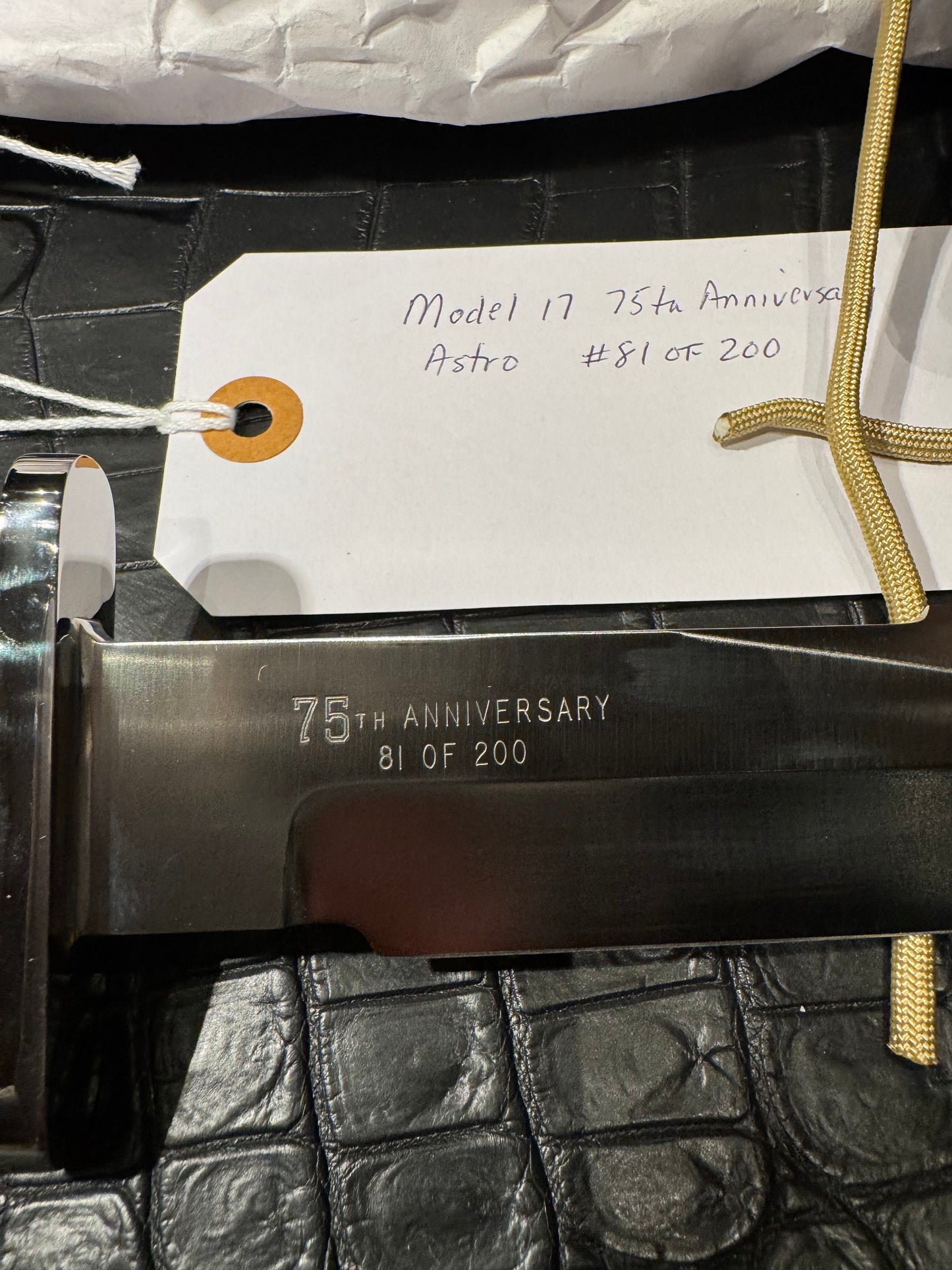Rare RANDALL KNIFE SPECIAL EDITION 75TH Anniversary Astro #81/200 Box + Paper.