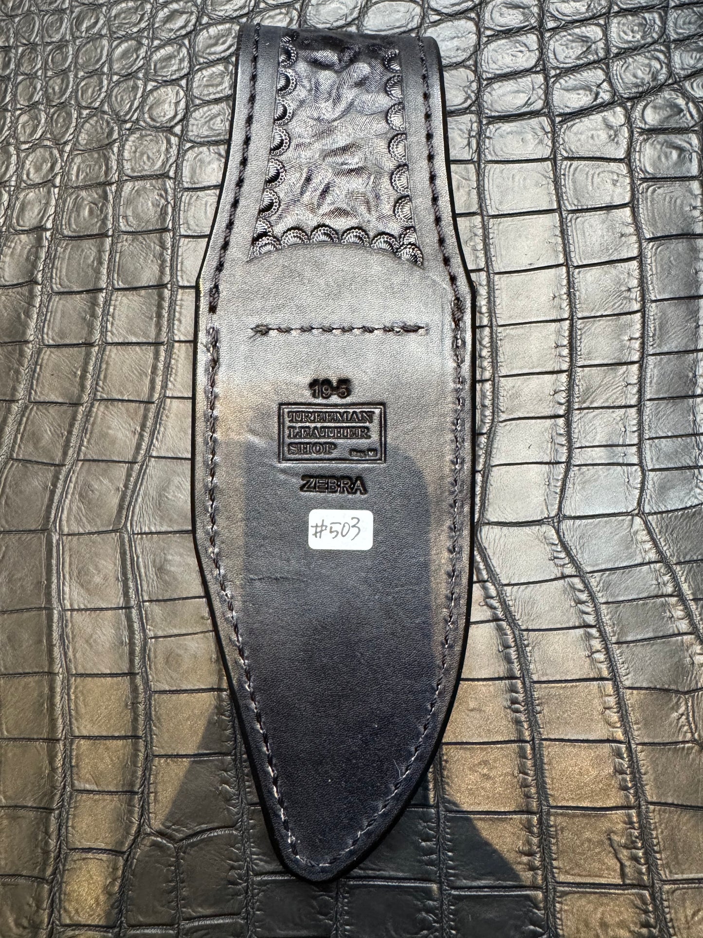 Randall Model 19-5 Exotic Zebra Skin Sheath from Treeman.