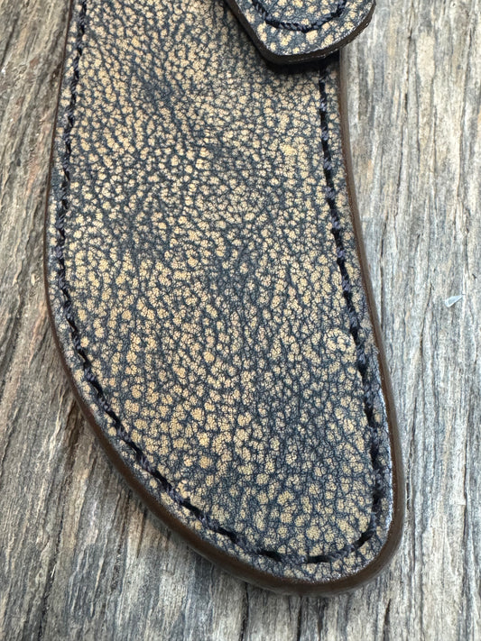 Randall Model 20 Sheath in Exotic Brown Giraffe from Treeman.