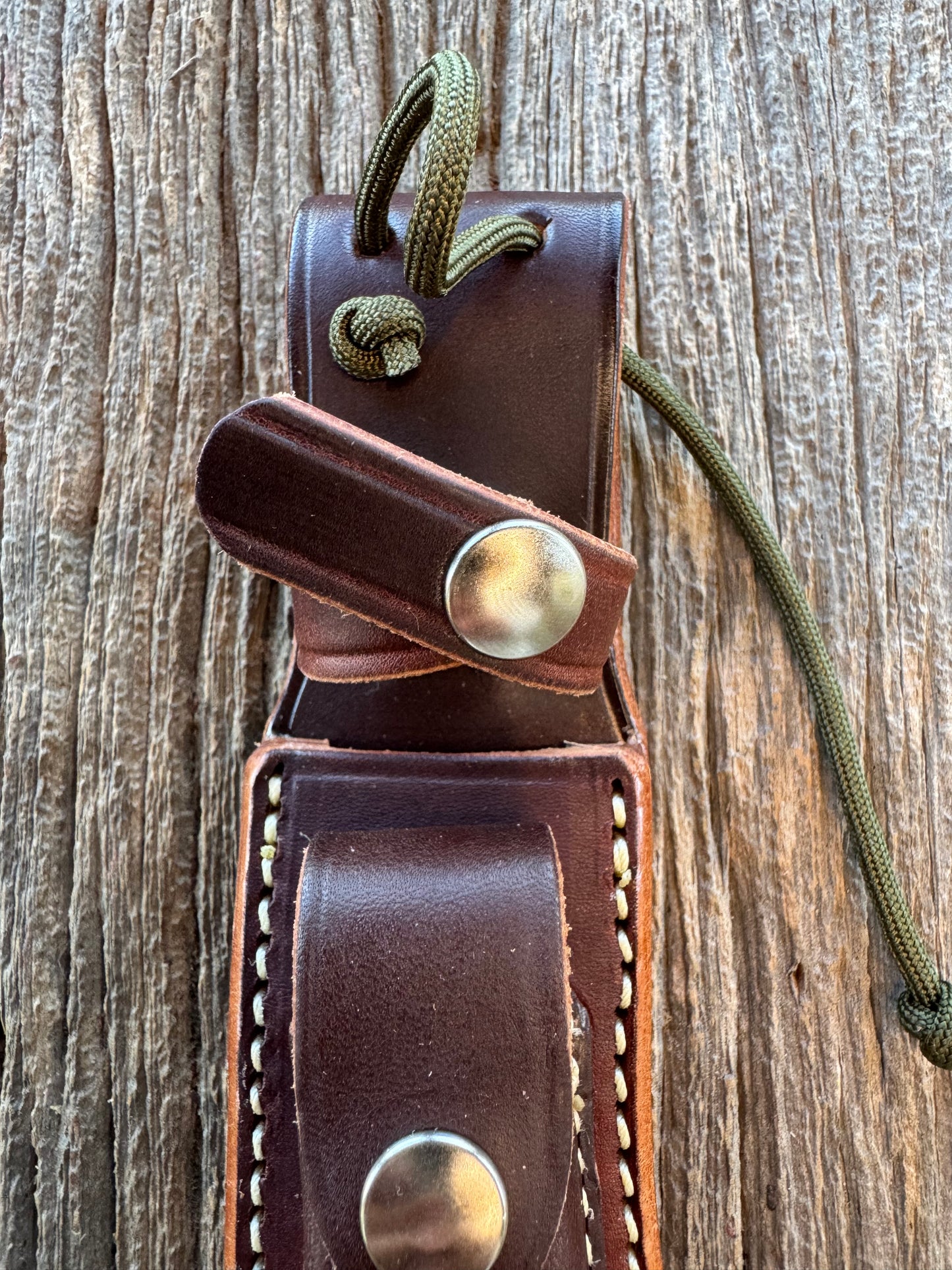 New Randall Sullivans by Gutcher Leather Knife Sheath for a Model 20 with Sharpening Stone.