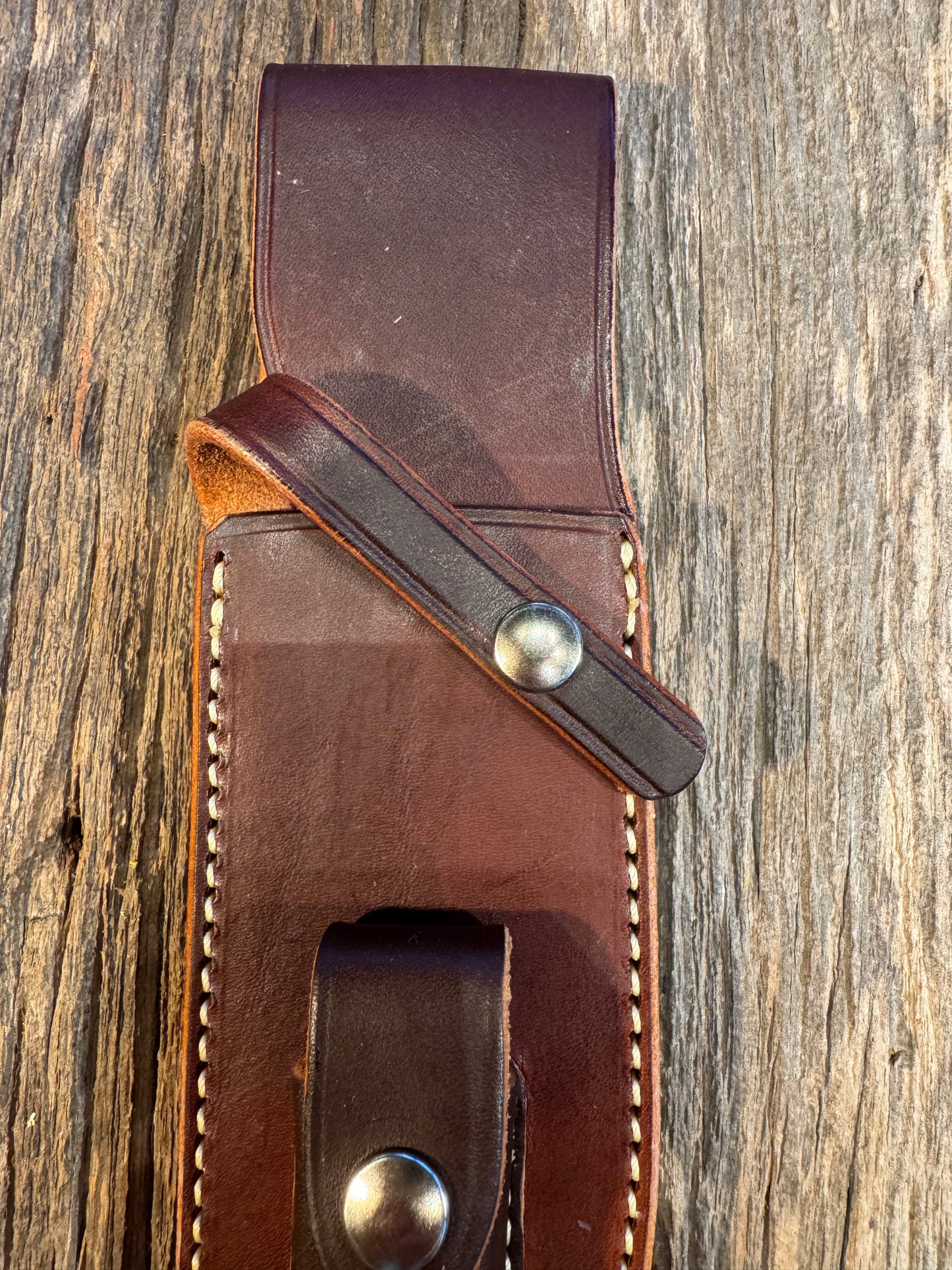 New Randall Sullivans by Gutcher Leather Knife Sheath Model 12-8 Big Bear with Sharpening Stone.