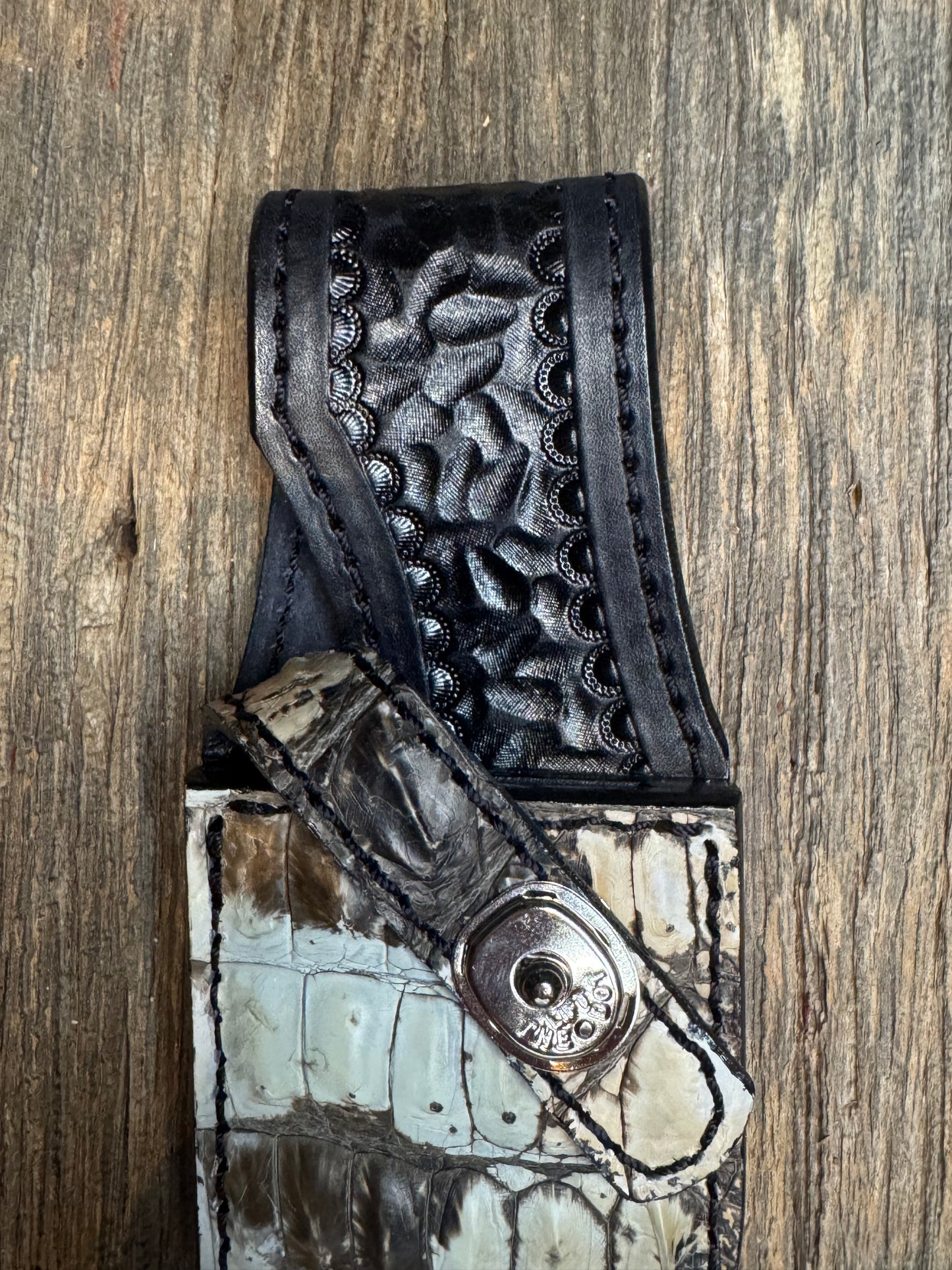 Randall Model 19-5 Exotic Natural Crocodile Sheath from Treeman.