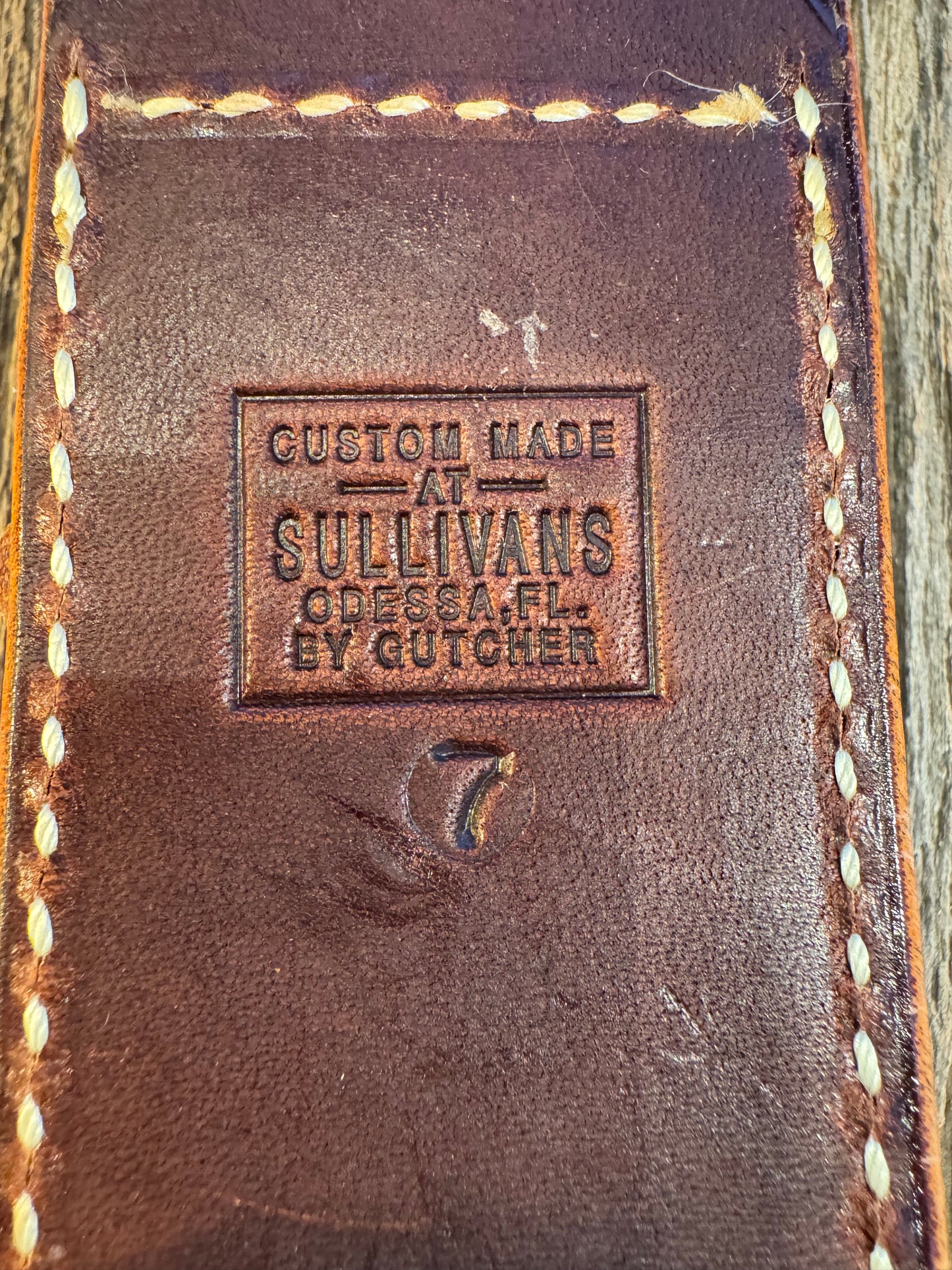 New Randall Sullivans by Gutcher Leather Knife Sheath Model 1-7 with Stone