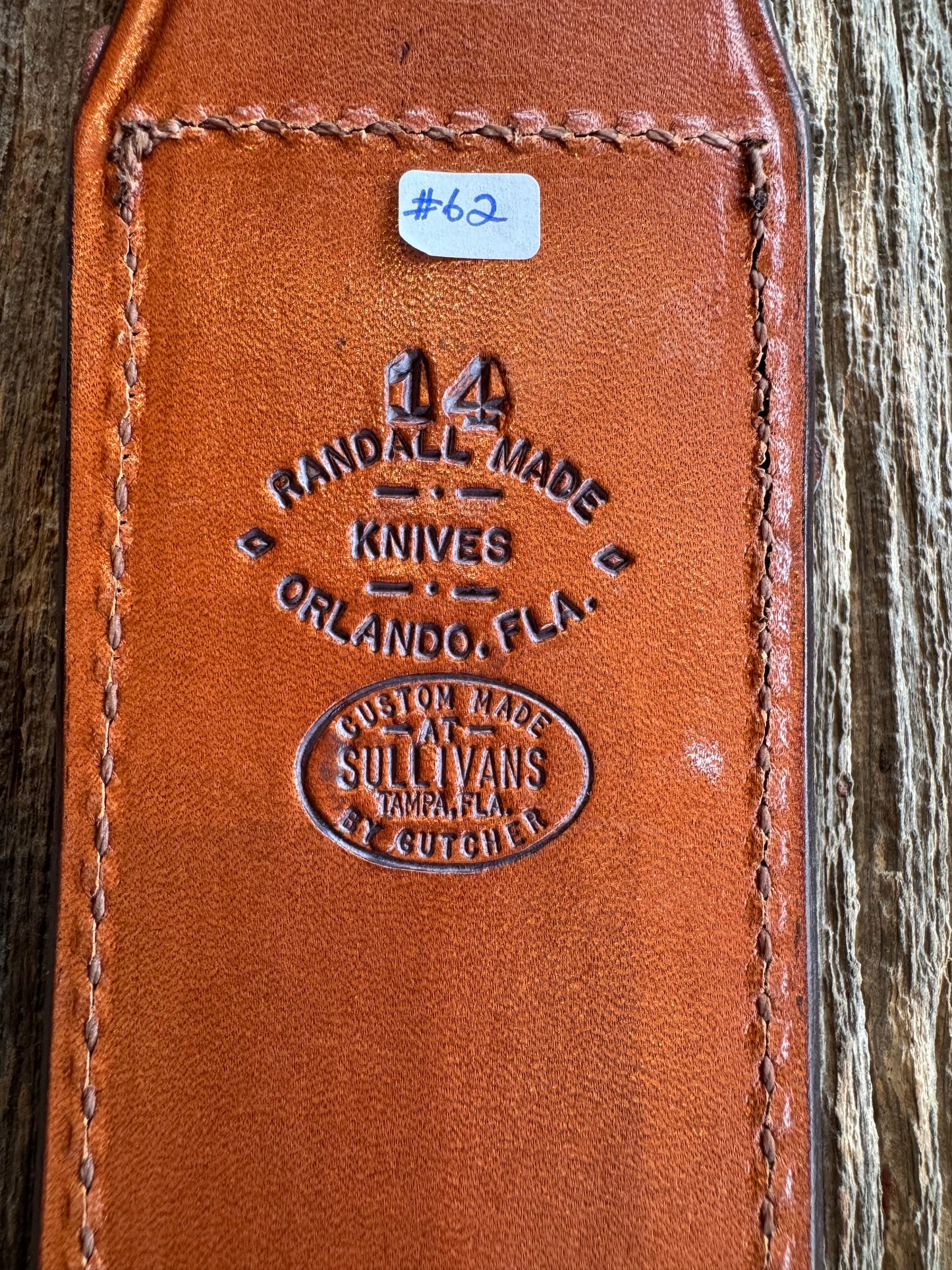 Rare Randall Model 14 Exotic Leather Sheath with a Stingray insert from Sullivans by Gutcher.