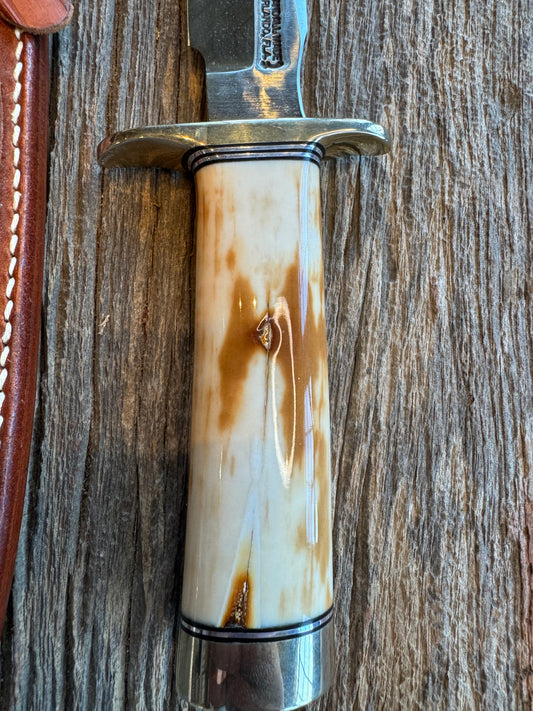 Randall Knife Model 1-7 Creamy Fossil Walrus Handle. Purchased from Rick Bowles from the Jim Gates Collection.