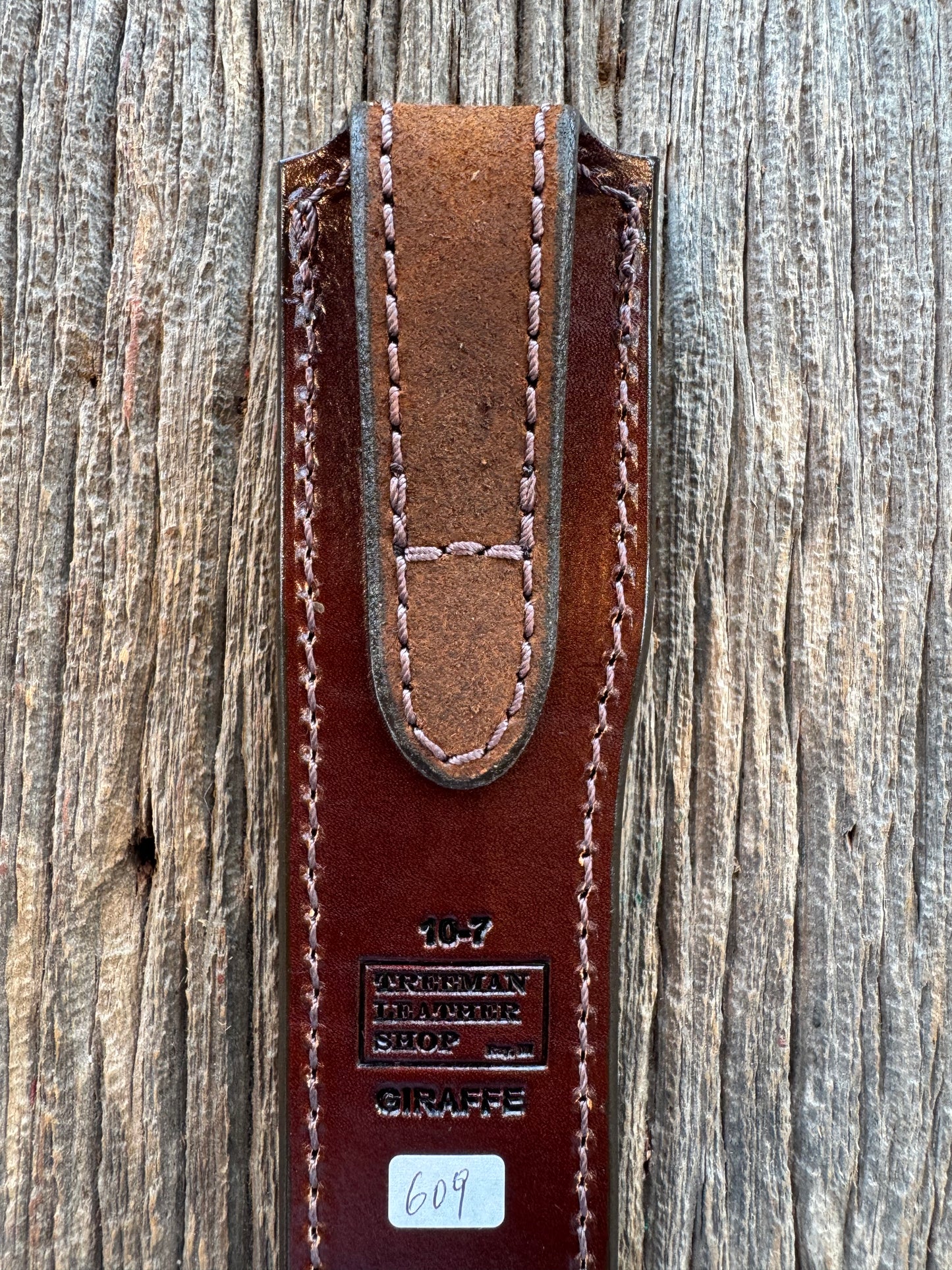 Randall Model 10-7 Fisherman Exotic Sheath in Giraffe by Treeman.