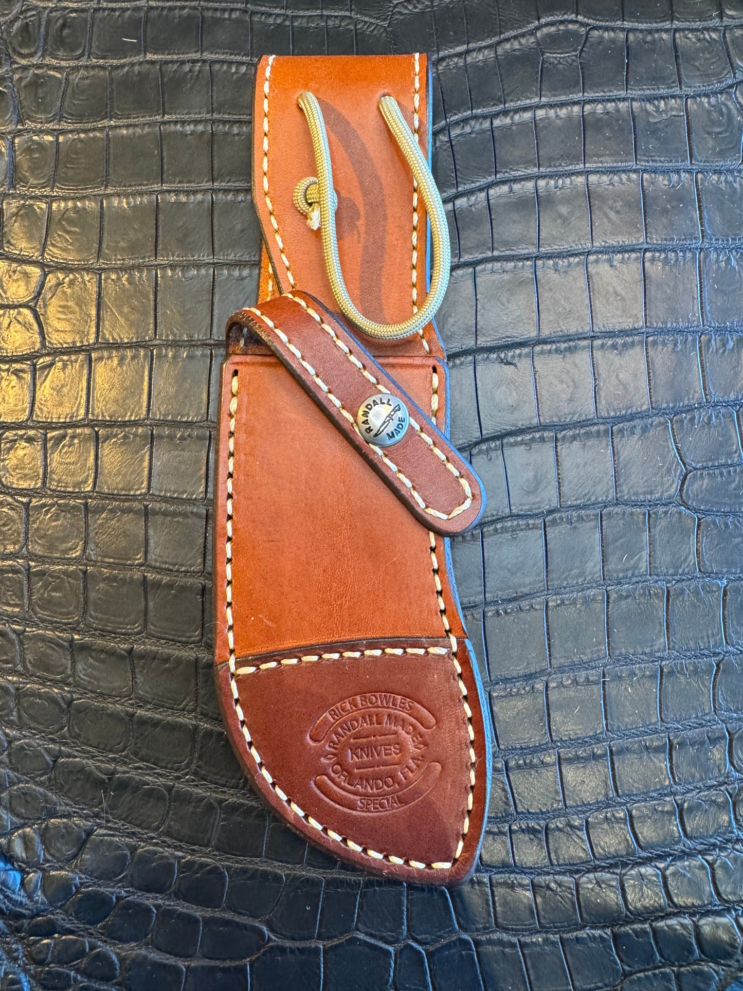 Randall Model Bowles Skinner Sheath autographed by Rick Bowles from Sullivans by Gutcher.