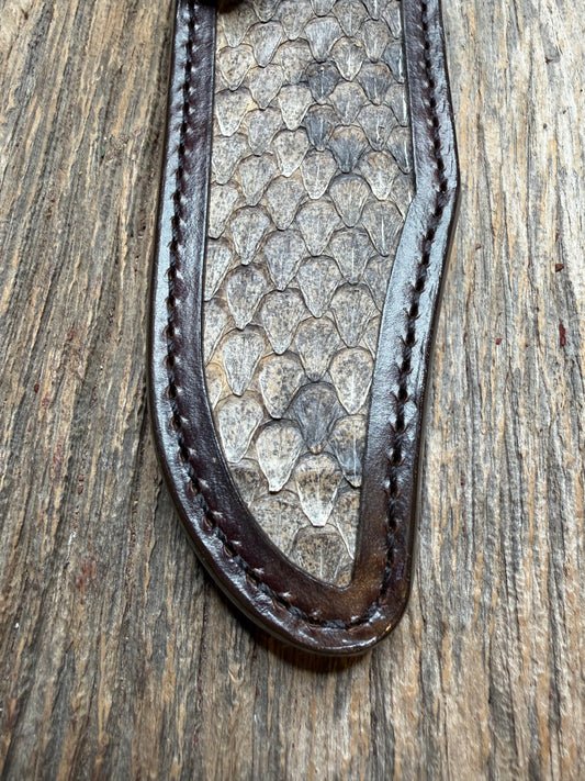 Randall Model Buxton Fighter Dealer Special with Western Diamondback RattleSnake skin from Treeman Sheaths.