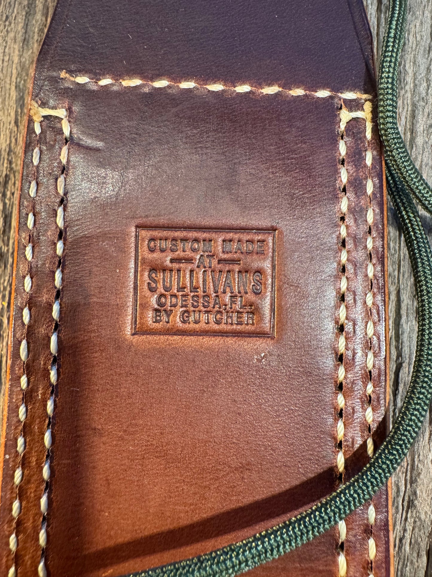 New Randall Sullivans by Gutcher Leather Knife Sheath Model 14 with Sharpening Stone.
