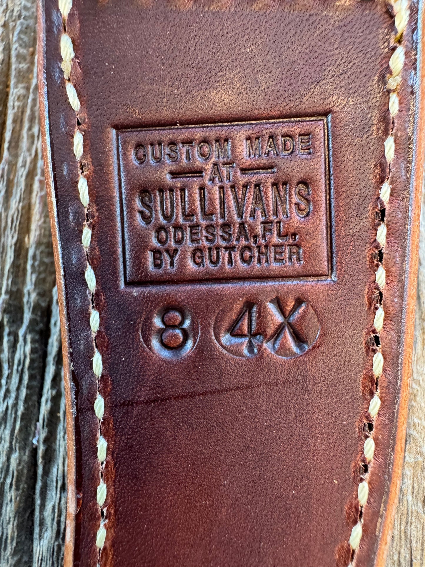 New Randall Sullivans by Gutcher Leather Knife Sheath for a Model 8-4X with Sharpening Stone.